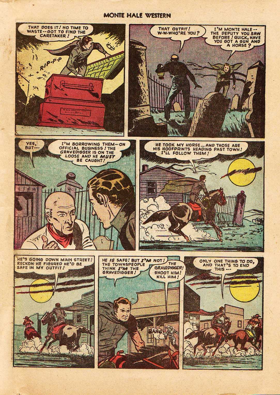 Read online Monte Hale Western comic -  Issue #38 - 46