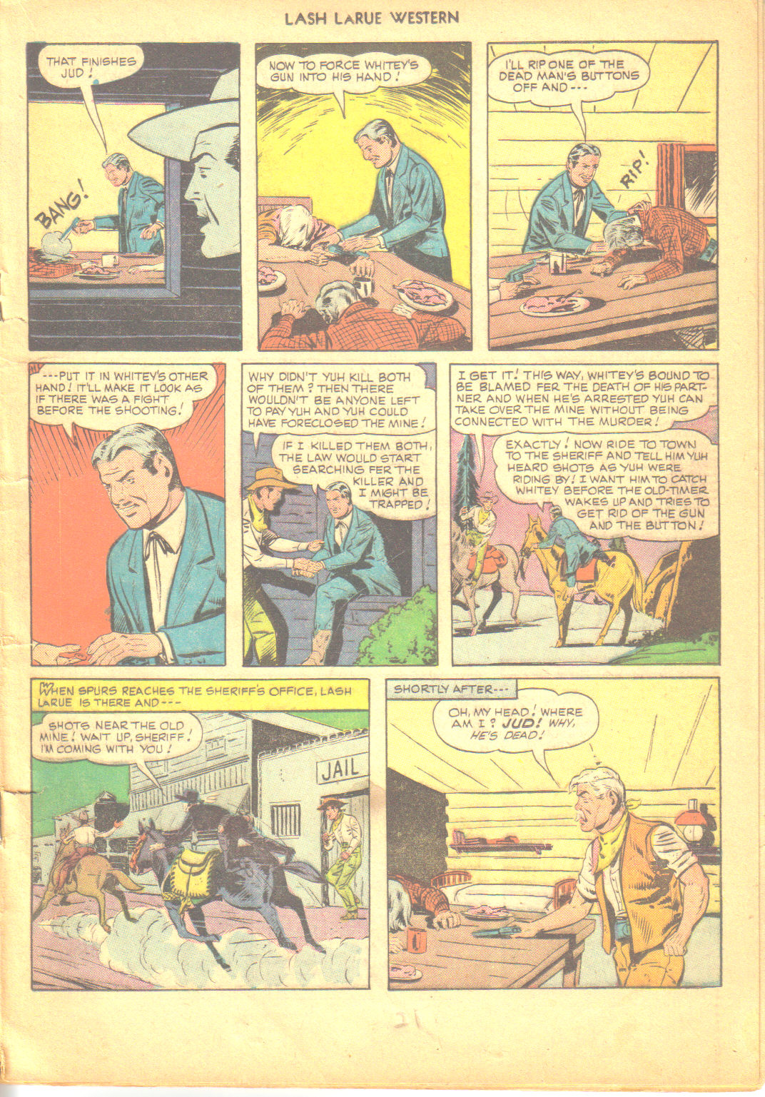 Read online Lash Larue Western (1949) comic -  Issue #6 - 21
