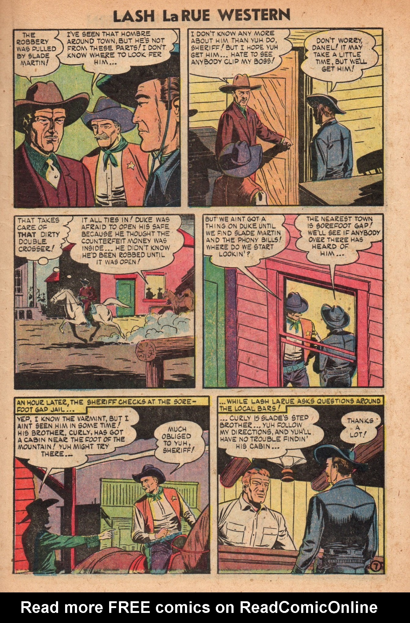 Read online Lash Larue Western (1949) comic -  Issue #49 - 9