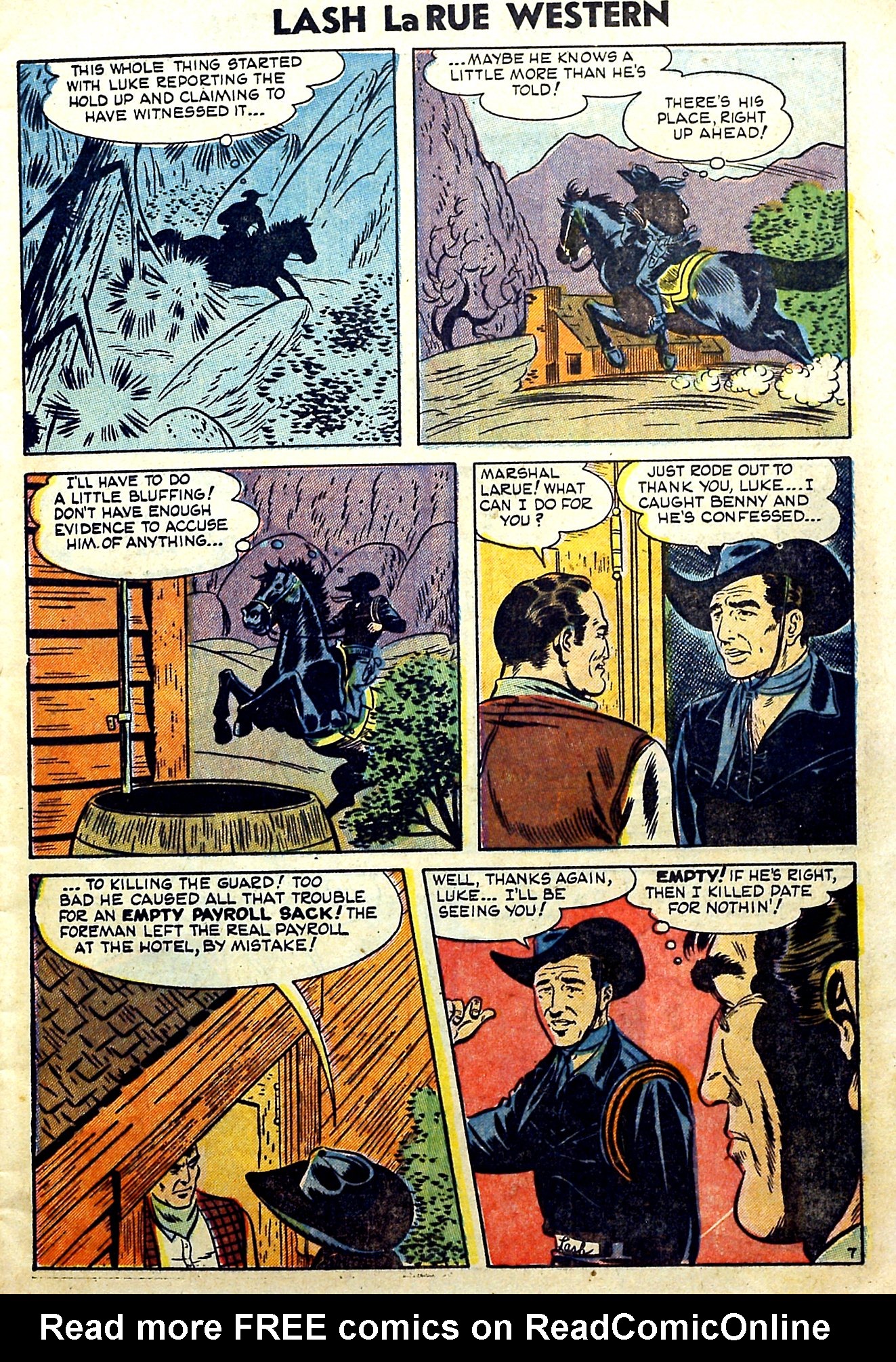 Read online Lash Larue Western (1949) comic -  Issue #51 - 9