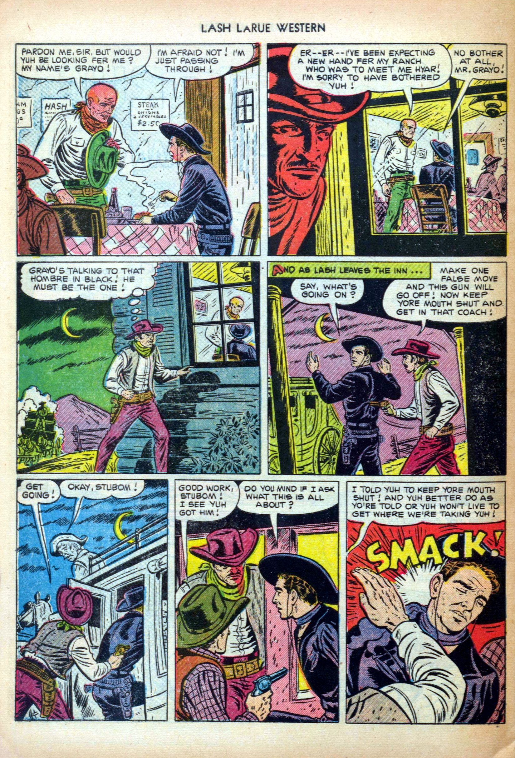 Read online Lash Larue Western (1949) comic -  Issue #31 - 28