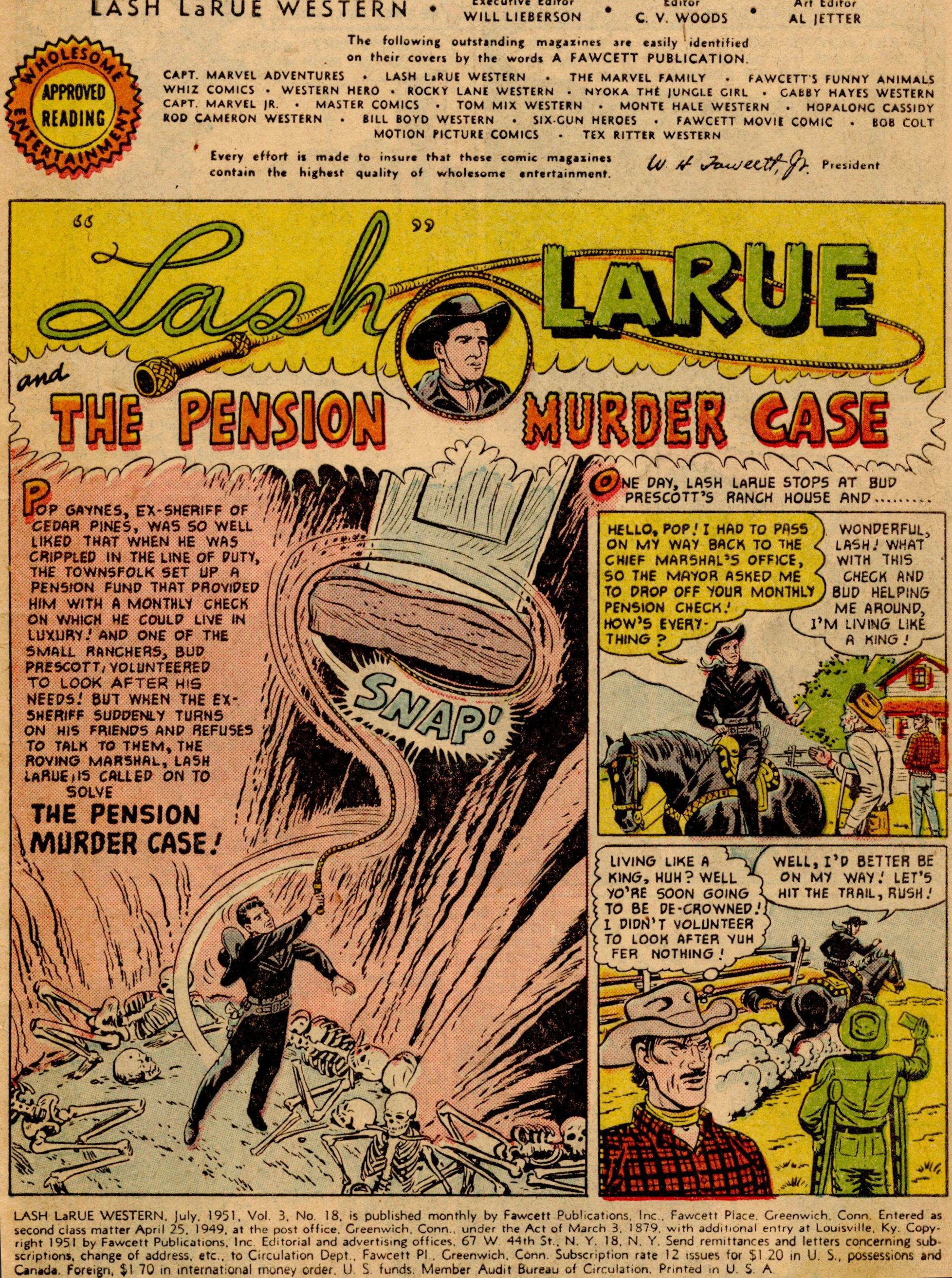 Read online Lash Larue Western (1949) comic -  Issue #18 - 2
