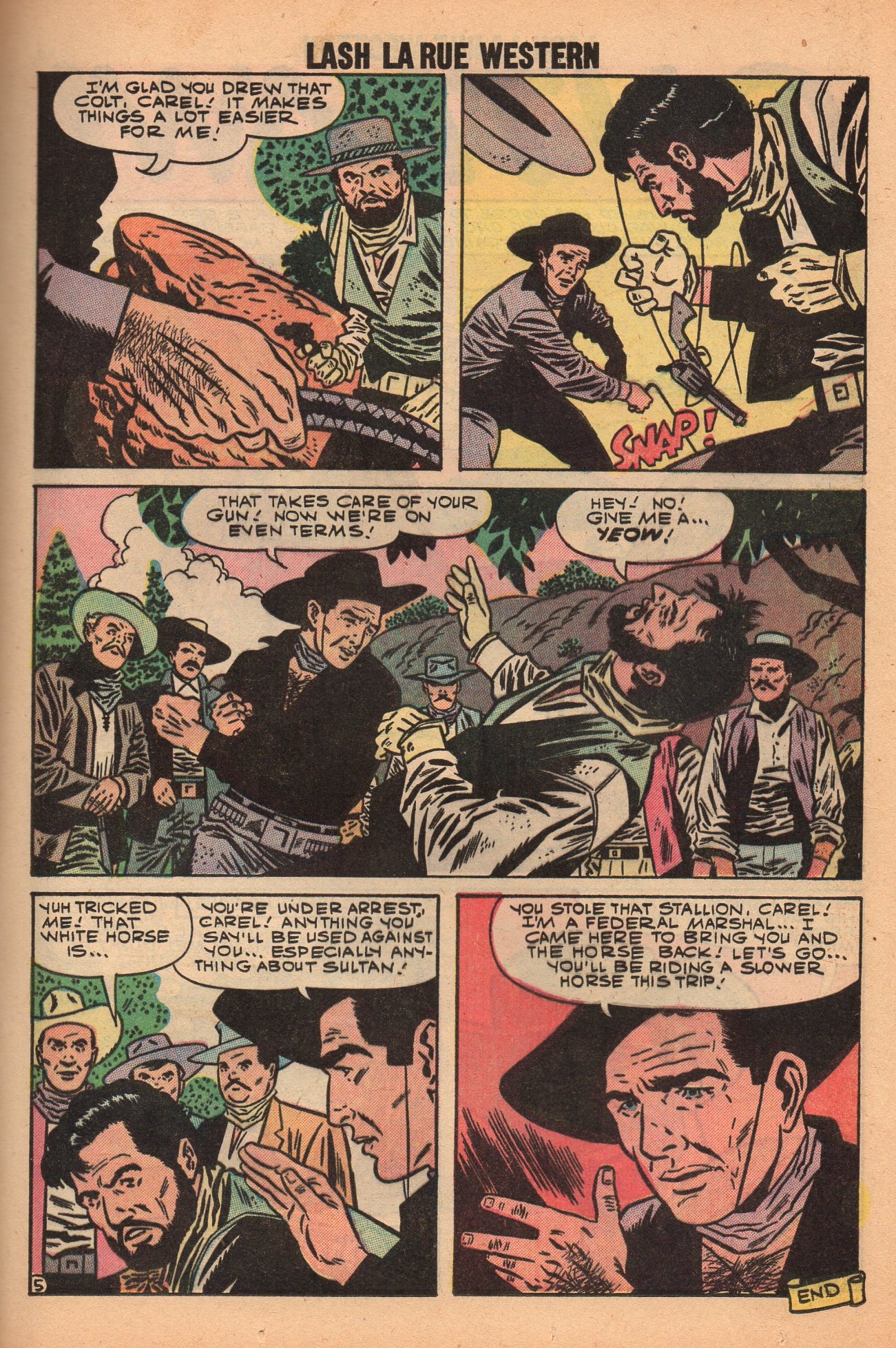 Read online Lash Larue Western (1949) comic -  Issue #72 - 13