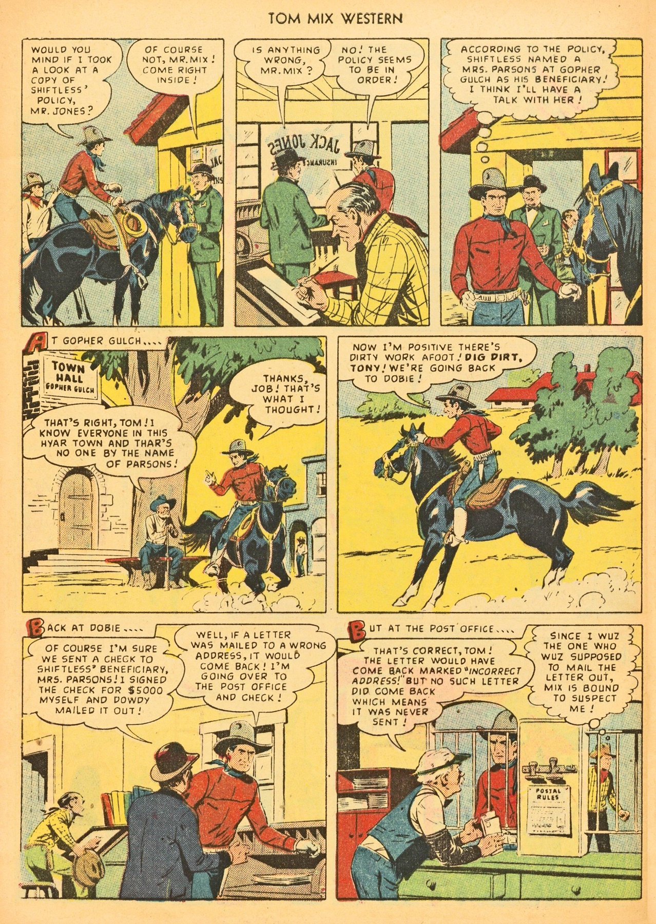 Read online Tom Mix Western (1948) comic -  Issue #21 - 48