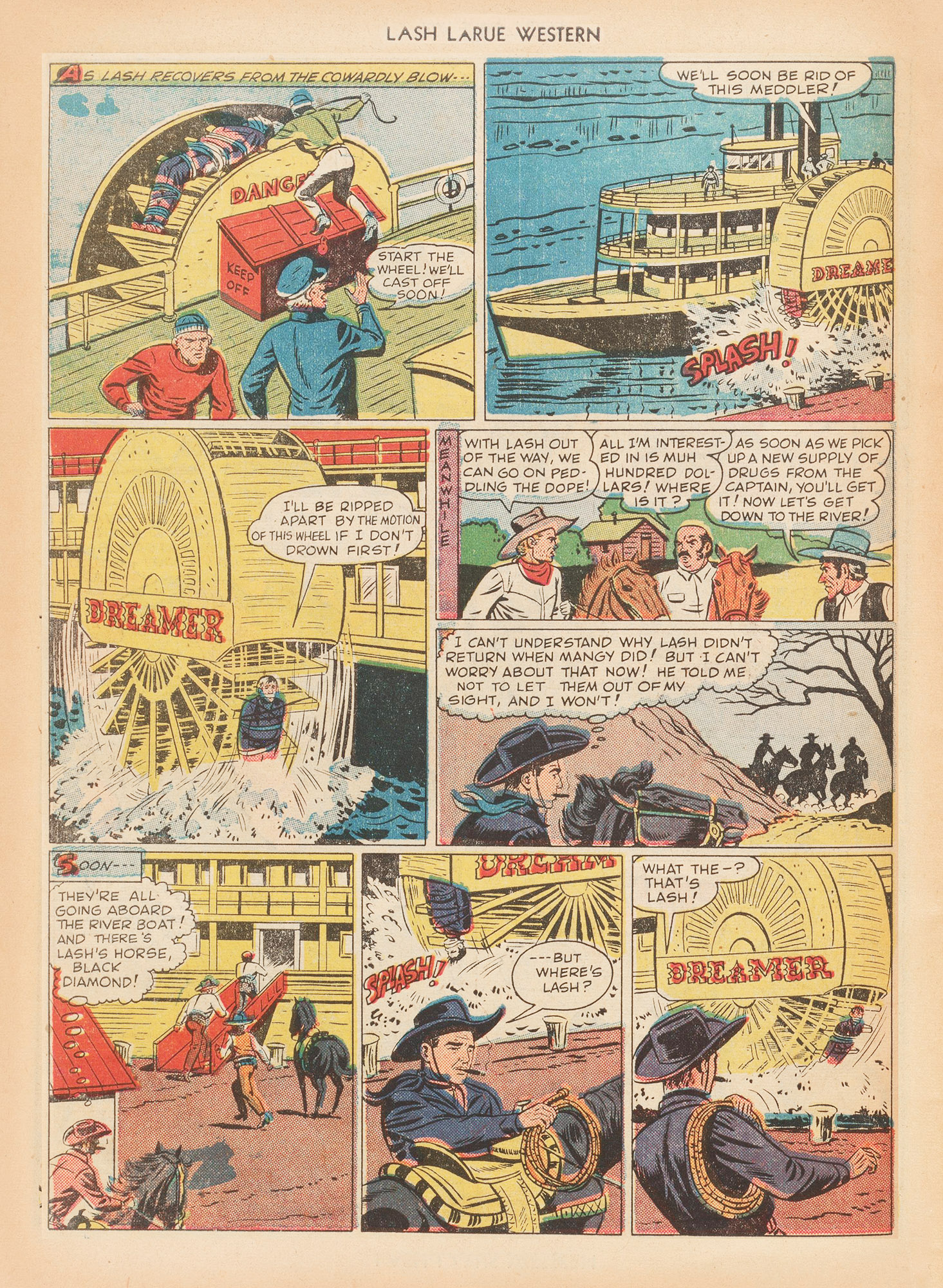 Read online Lash Larue Western (1949) comic -  Issue #7 - 46