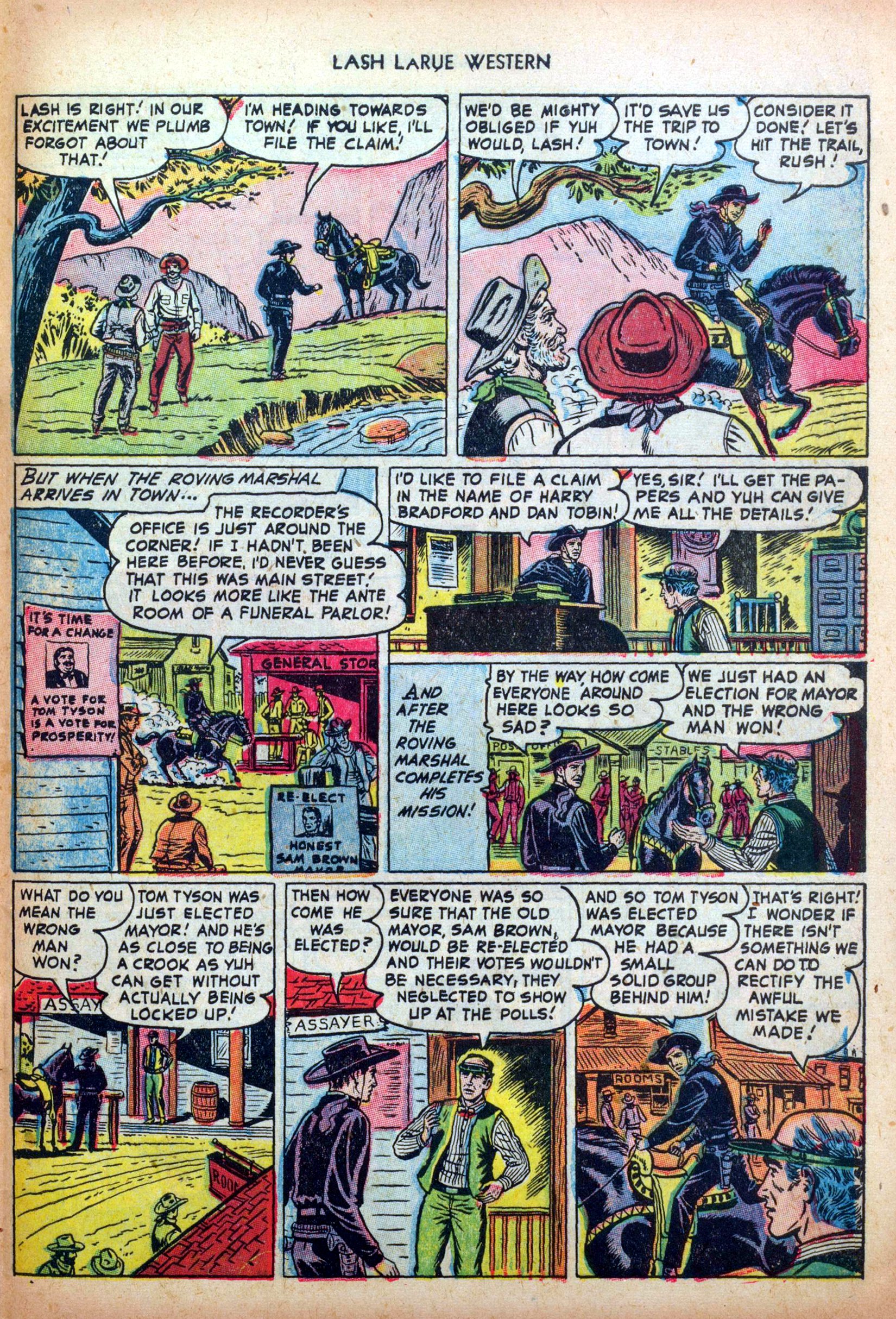 Read online Lash Larue Western (1949) comic -  Issue #35 - 29