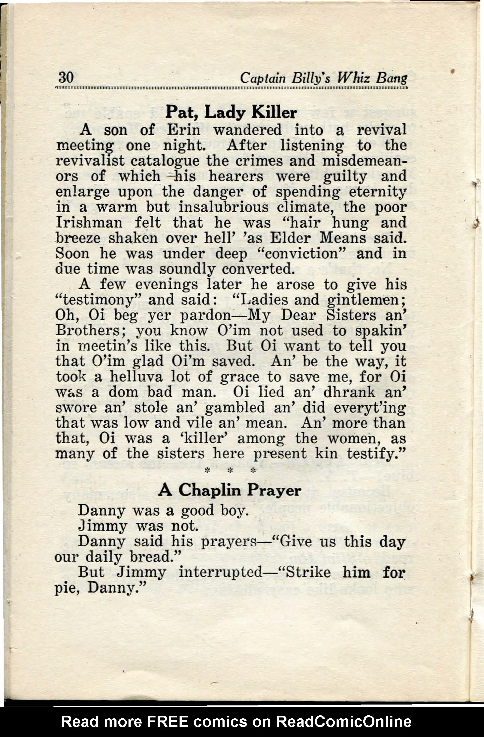 Read online Captain Billy's Whiz Bang comic -  Issue #28 - 32