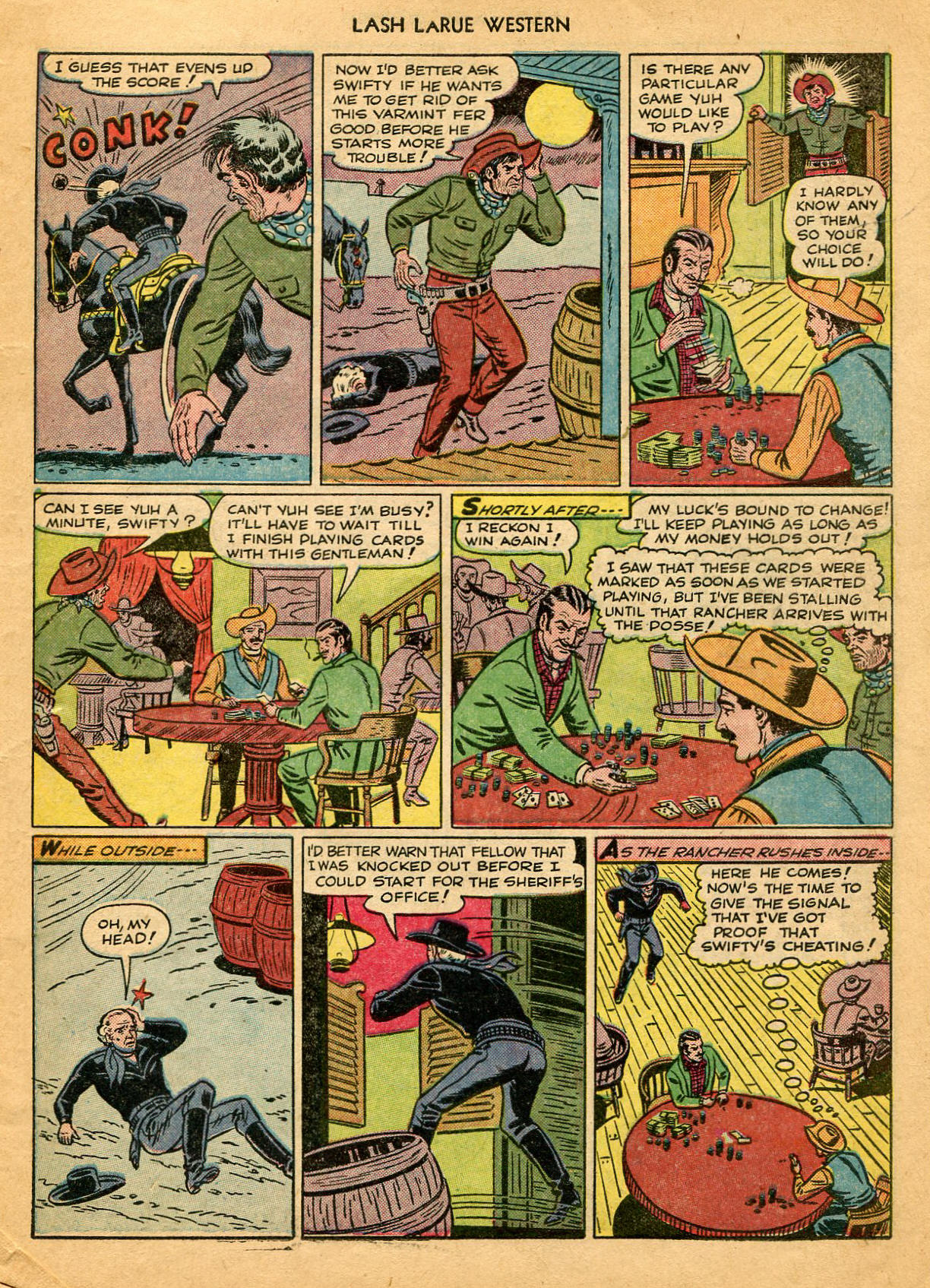 Read online Lash Larue Western (1949) comic -  Issue #9 - 7