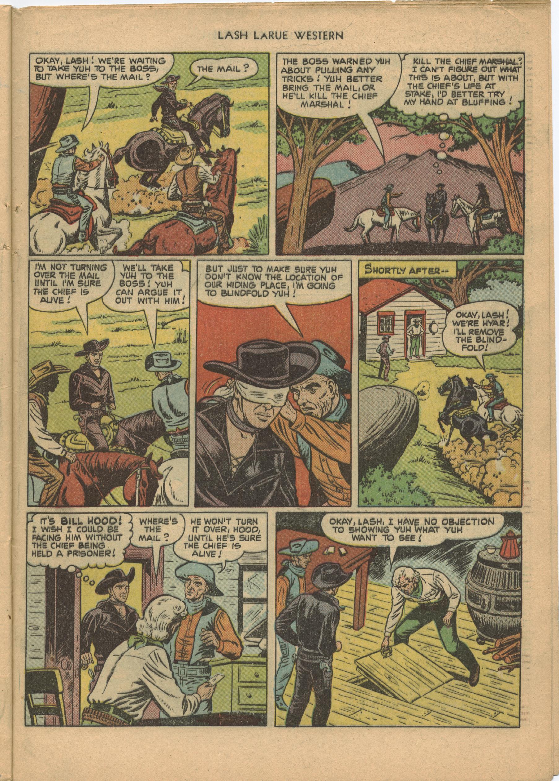 Read online Lash Larue Western (1949) comic -  Issue #21 - 29