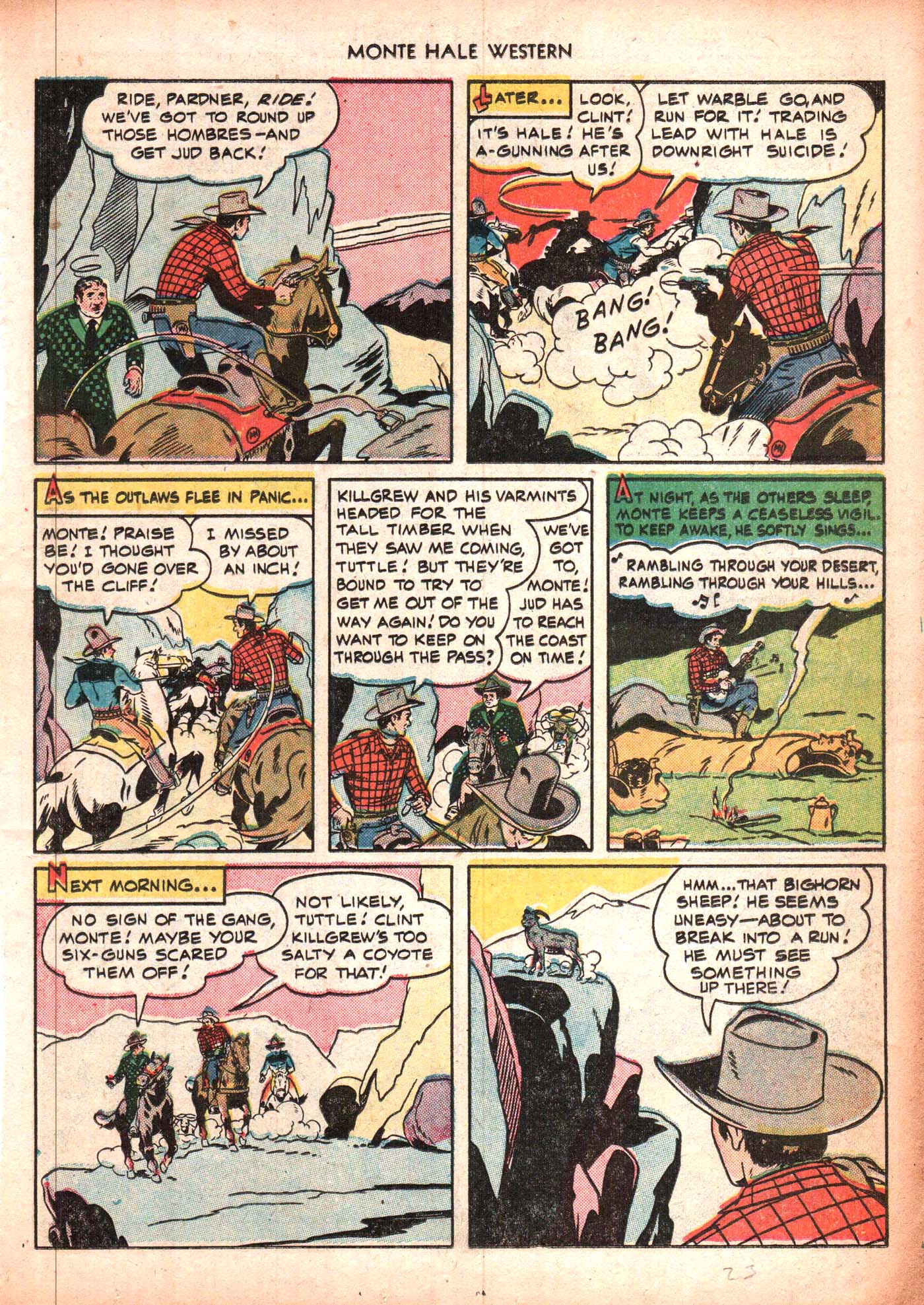 Read online Monte Hale Western comic -  Issue #50 - 23