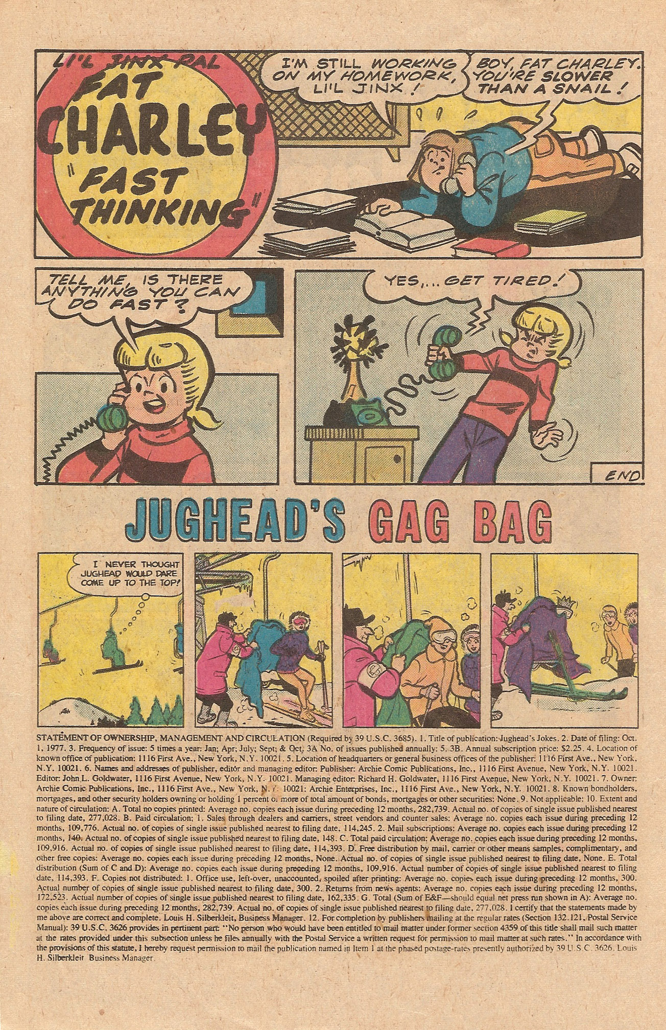 Read online Jughead's Jokes comic -  Issue #58 - 10