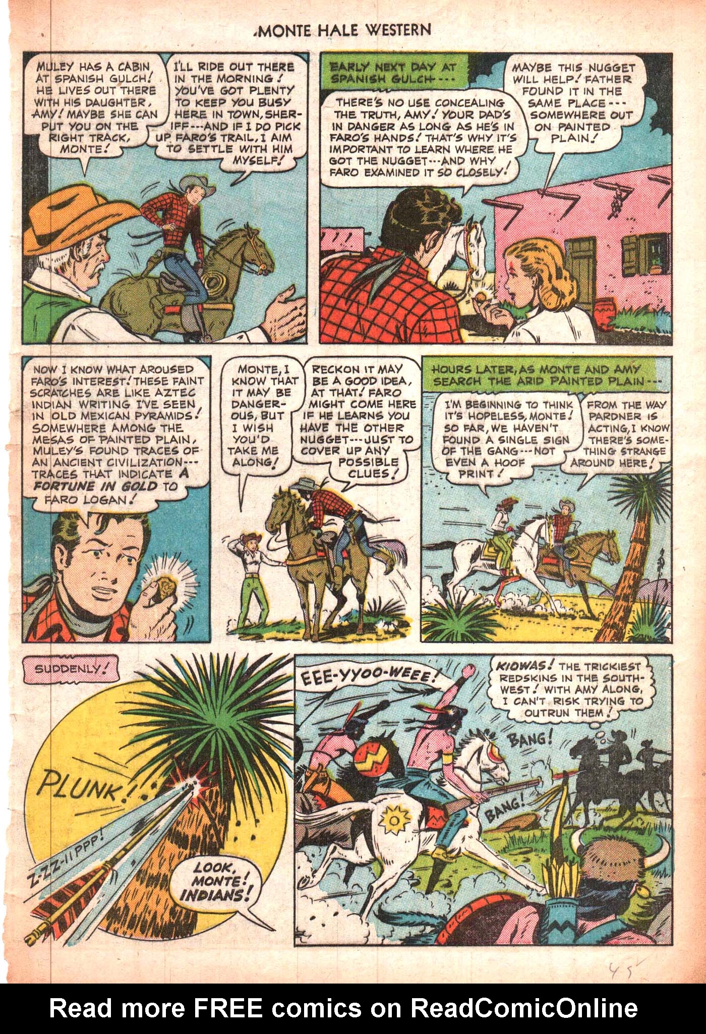 Read online Monte Hale Western comic -  Issue #50 - 45