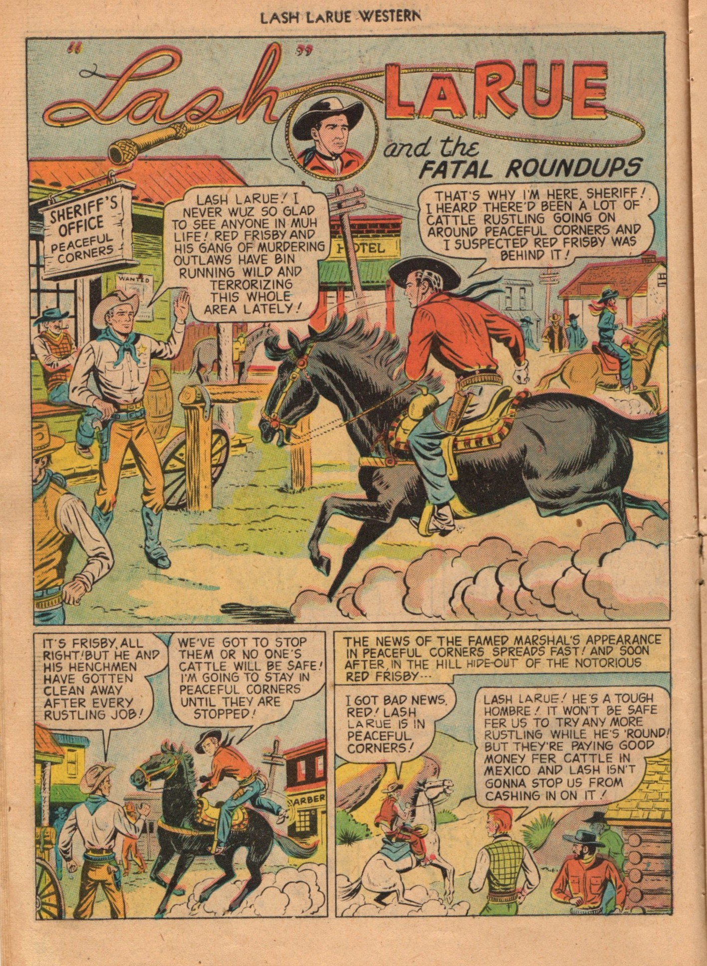 Read online Lash Larue Western (1949) comic -  Issue #1 - 14
