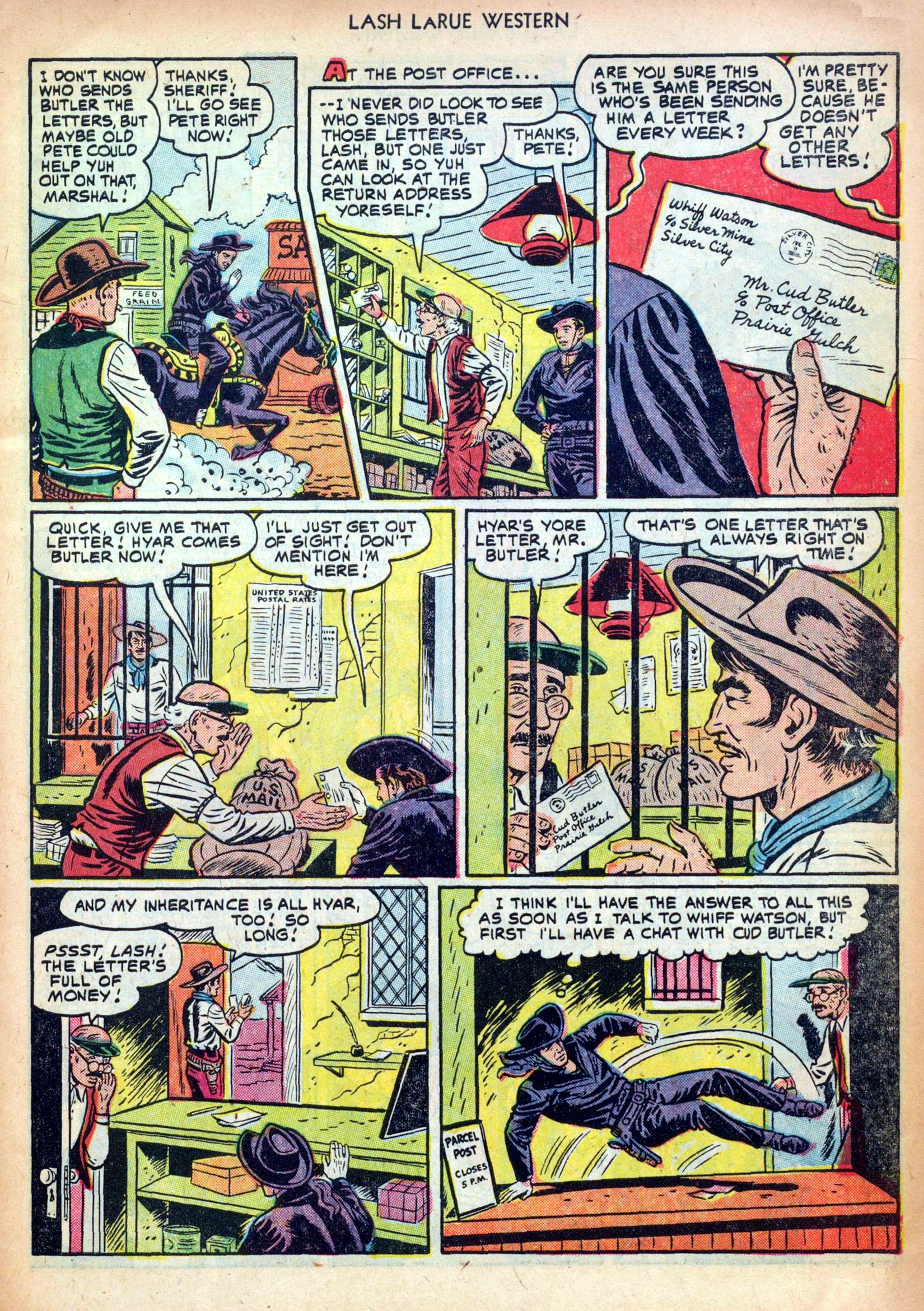 Read online Lash Larue Western (1949) comic -  Issue #24 - 7