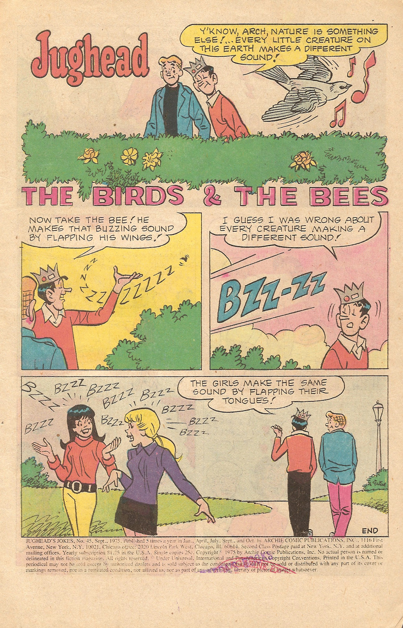 Read online Jughead's Jokes comic -  Issue #45 - 3