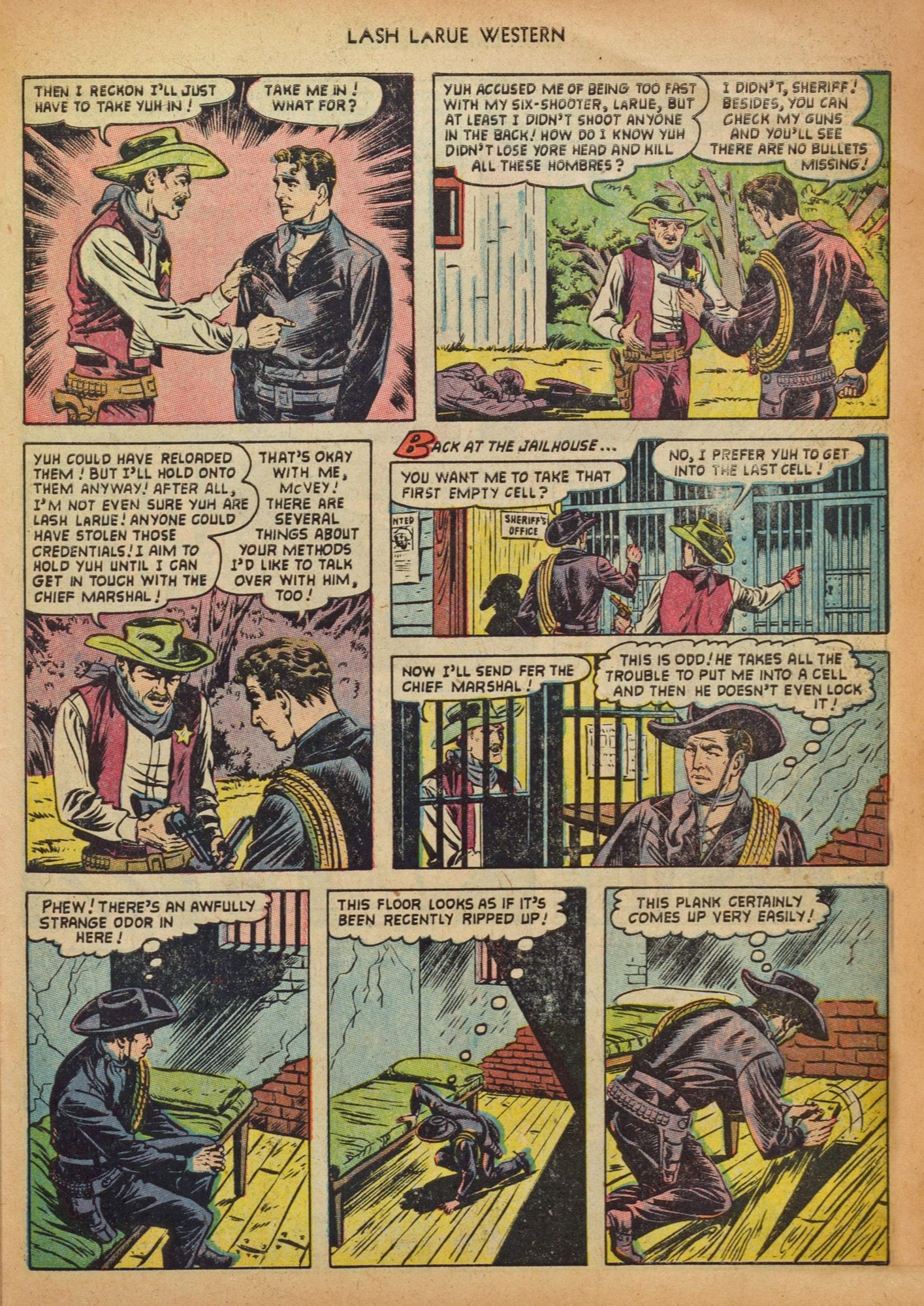 Read online Lash Larue Western (1949) comic -  Issue #41 - 31