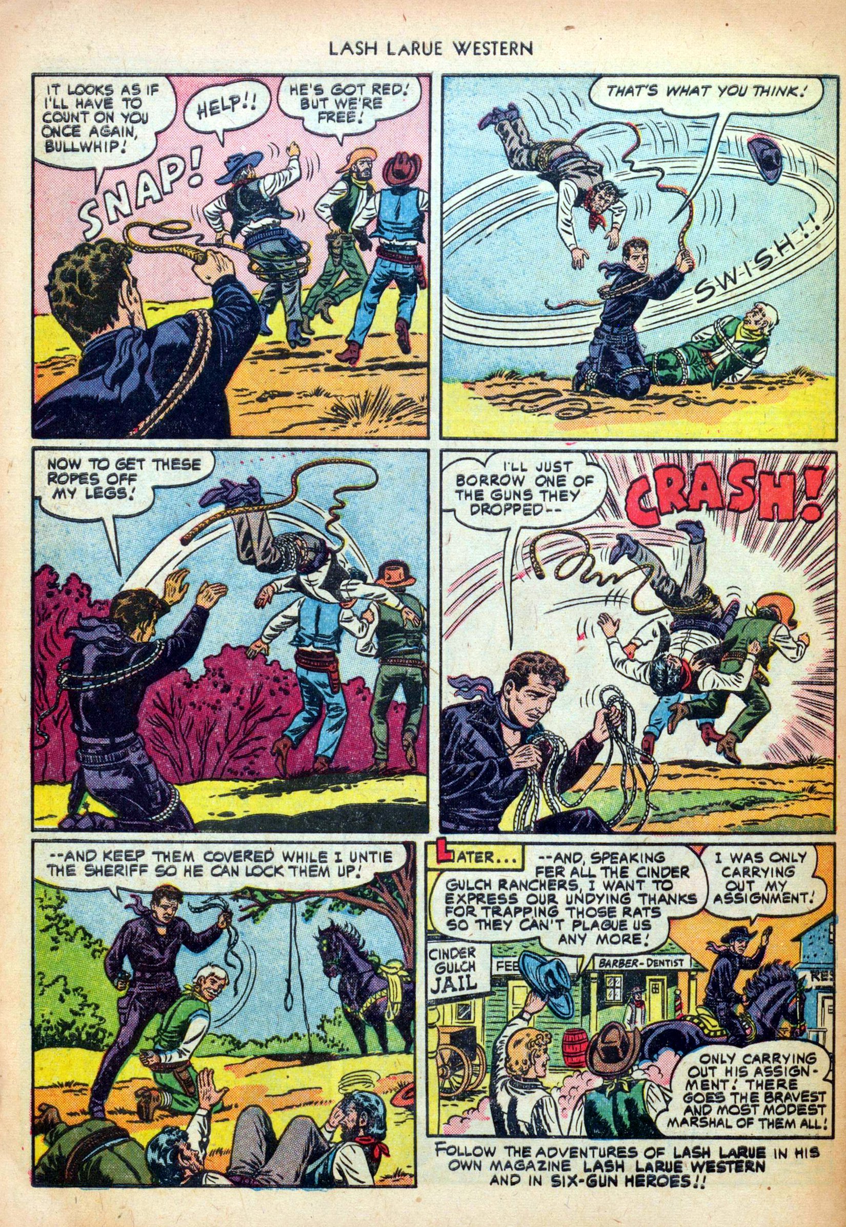Read online Lash Larue Western (1949) comic -  Issue #24 - 32
