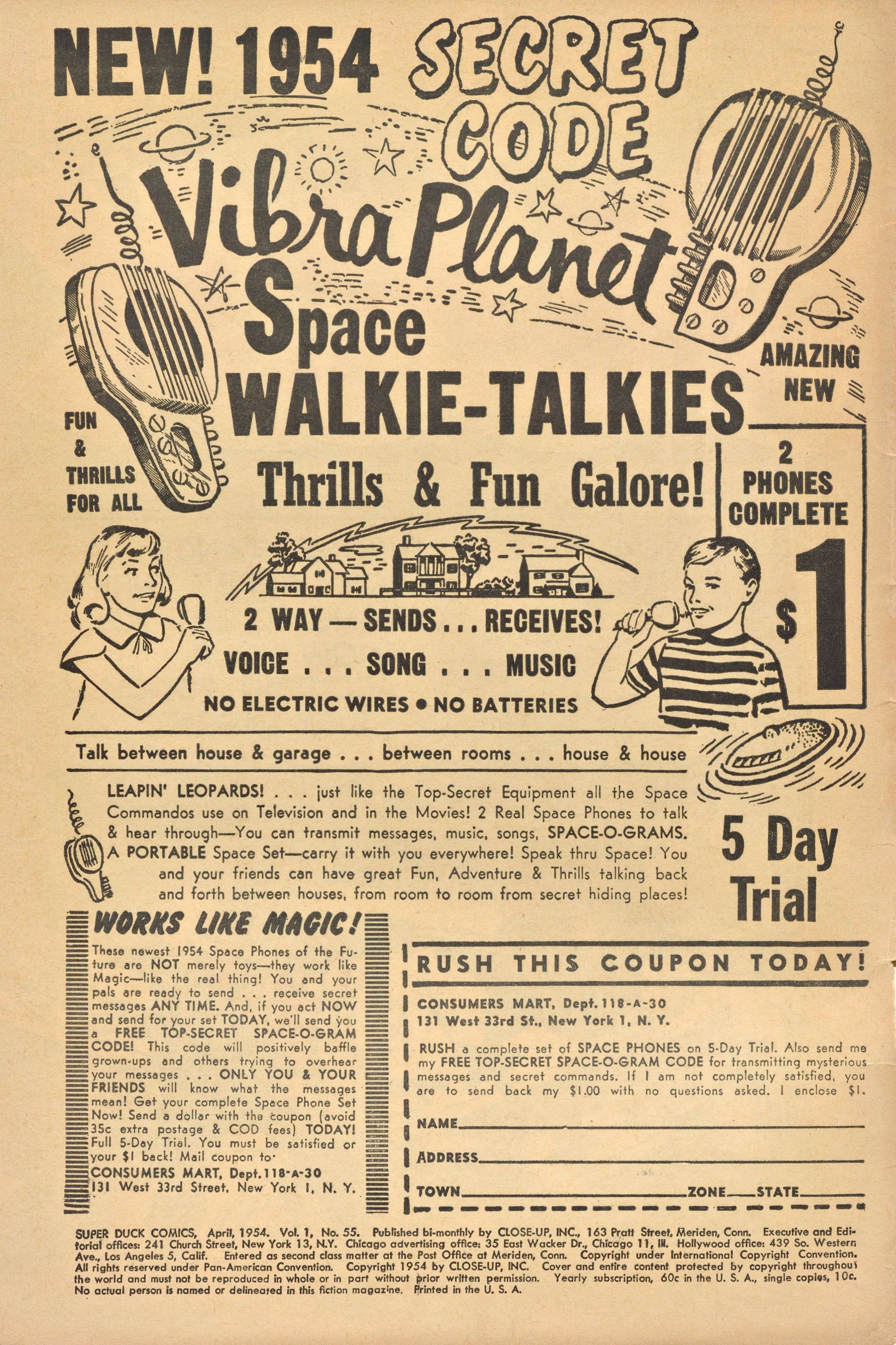 Read online Super Duck Comics comic -  Issue #55 - 2