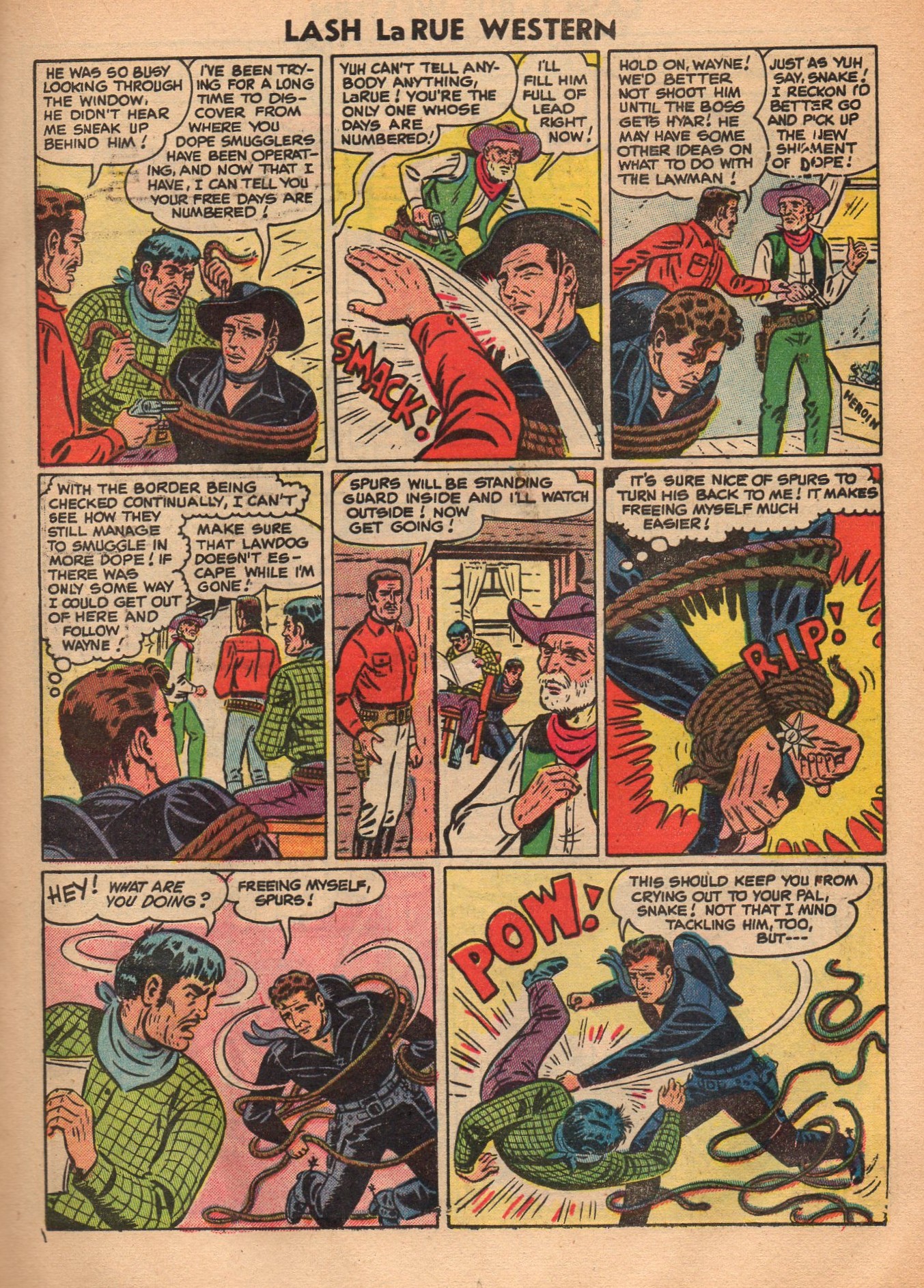 Read online Lash Larue Western (1949) comic -  Issue #52 - 17