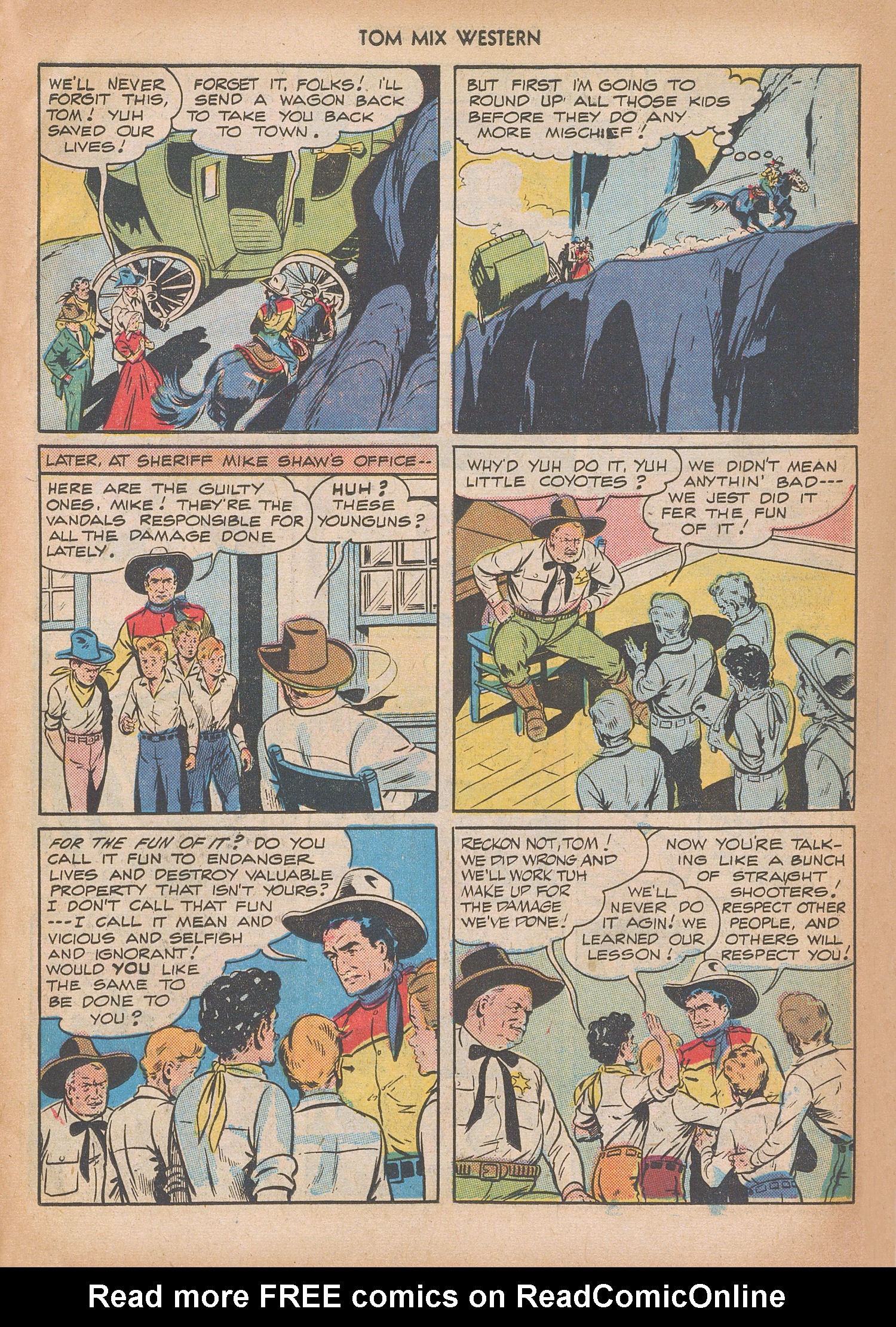 Read online Tom Mix Western (1948) comic -  Issue #10 - 11