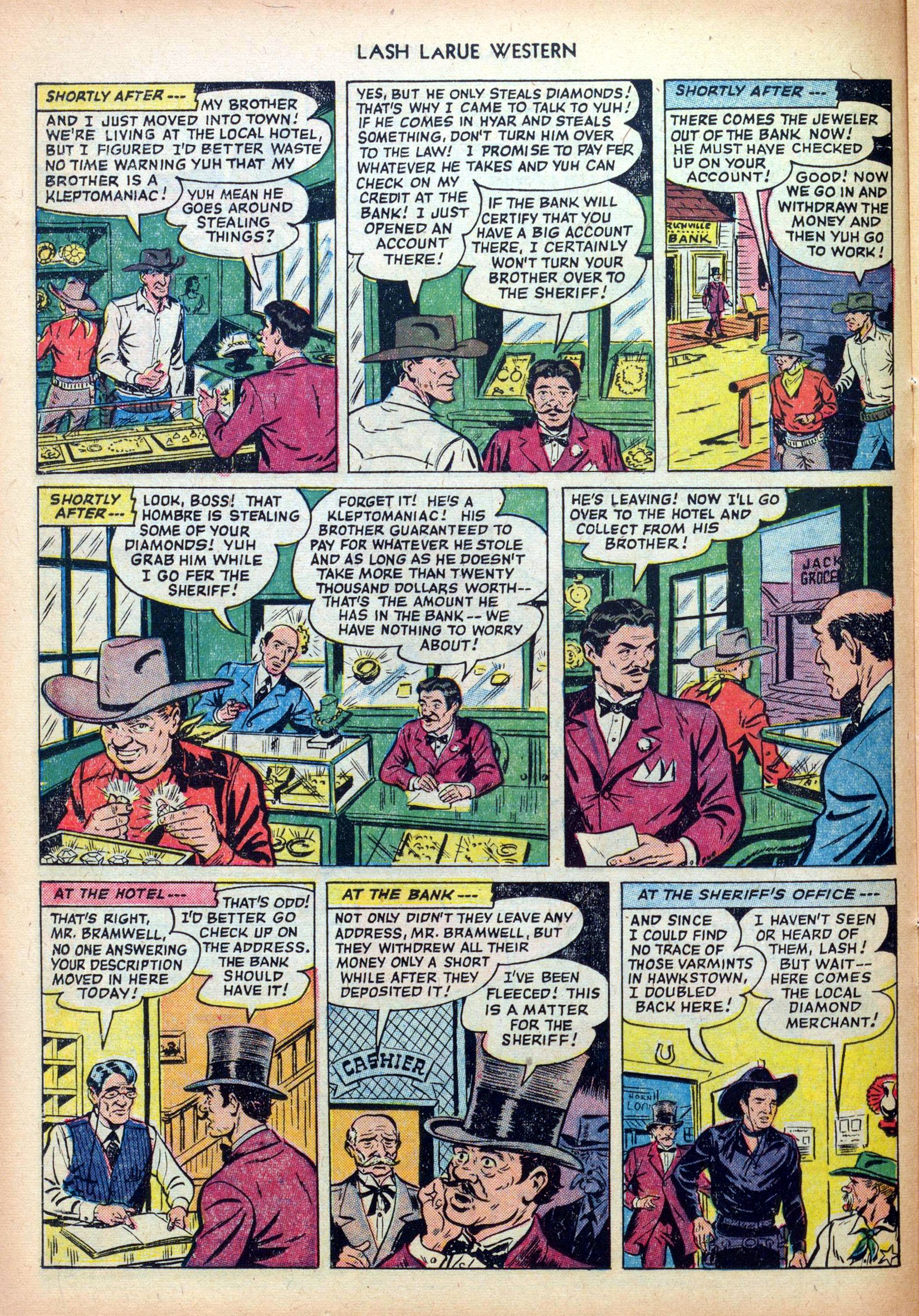 Read online Lash Larue Western (1949) comic -  Issue #26 - 16
