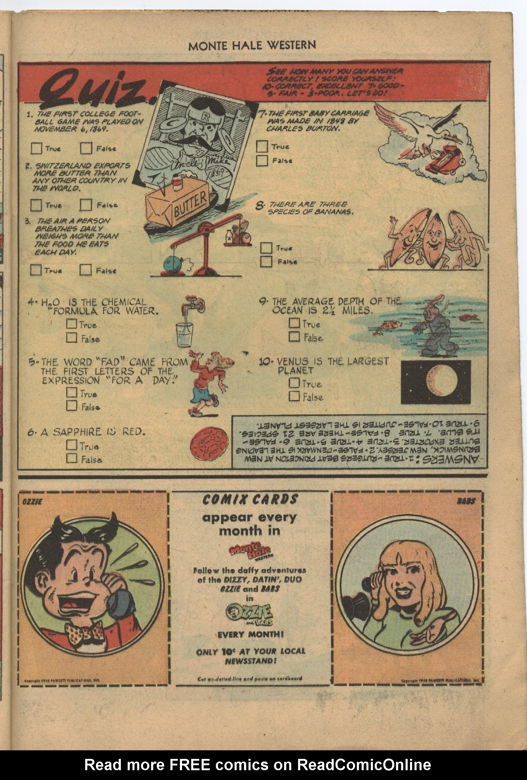 Read online Monte Hale Western comic -  Issue #29 - 41