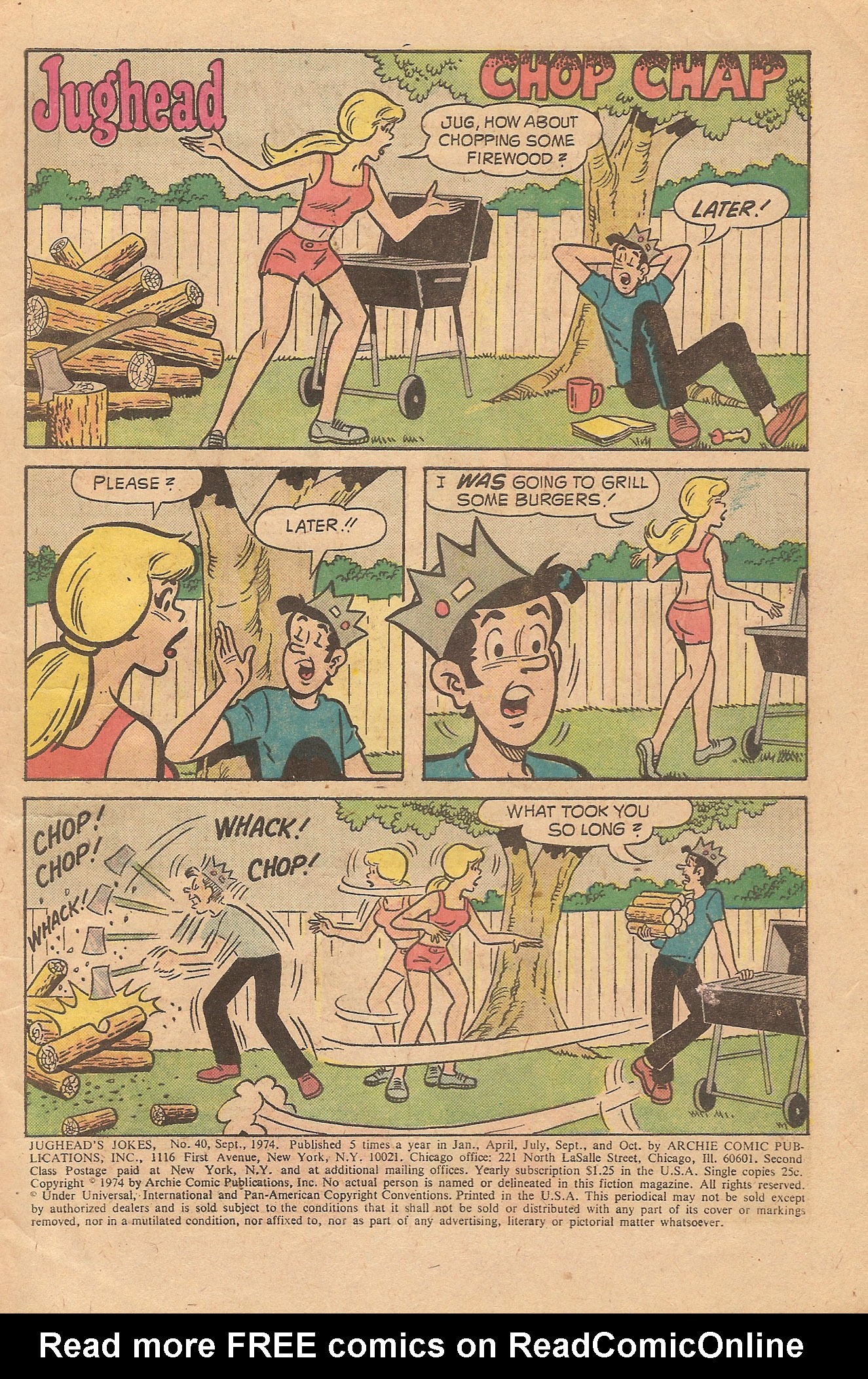 Read online Jughead's Jokes comic -  Issue #40 - 3