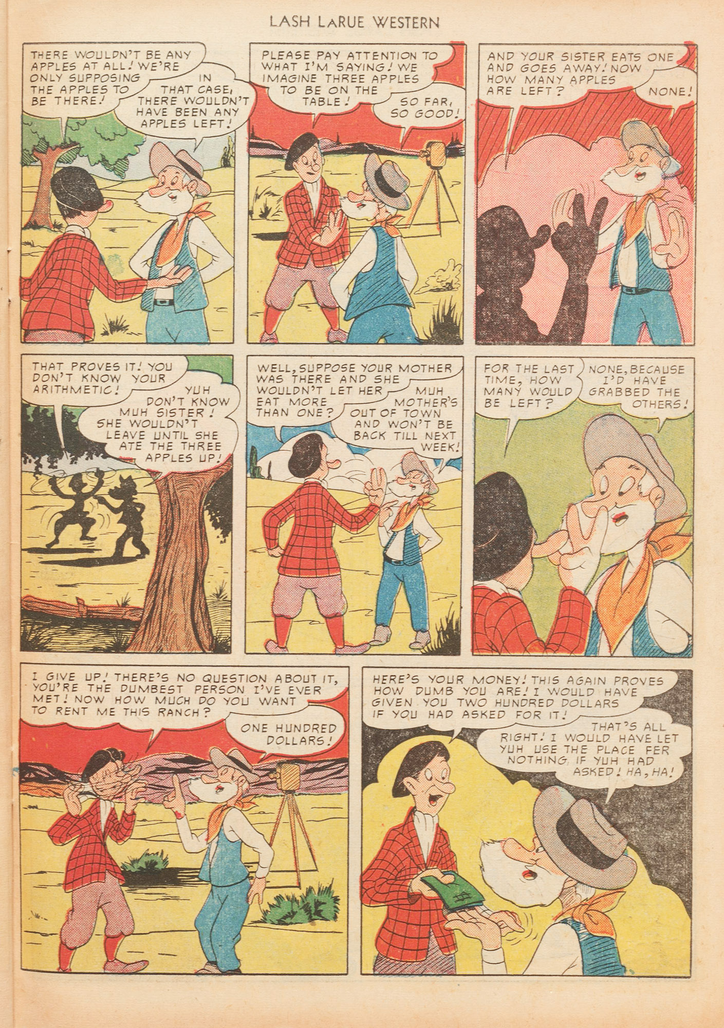 Read online Lash Larue Western (1949) comic -  Issue #7 - 39