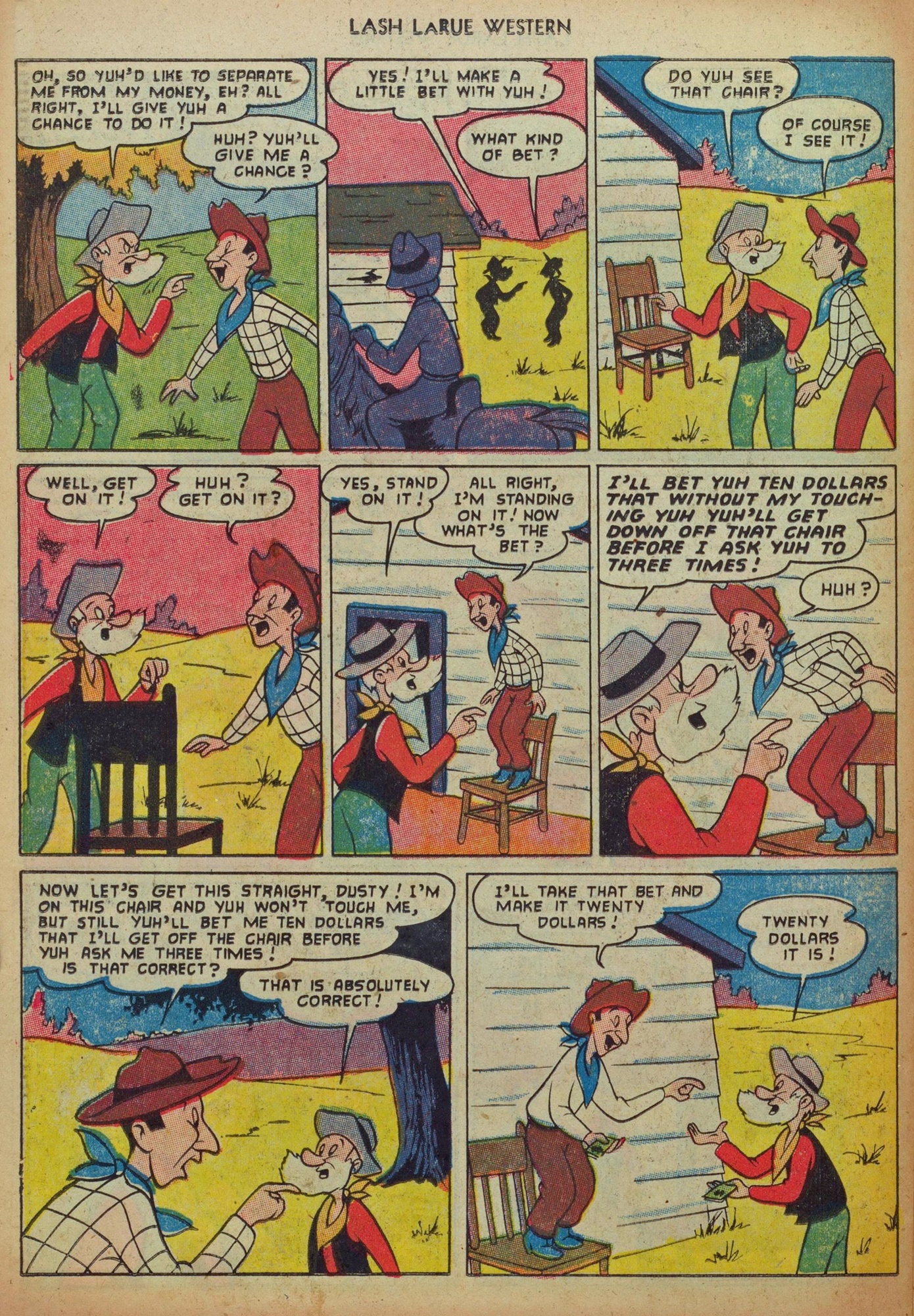 Read online Lash Larue Western (1949) comic -  Issue #37 - 26