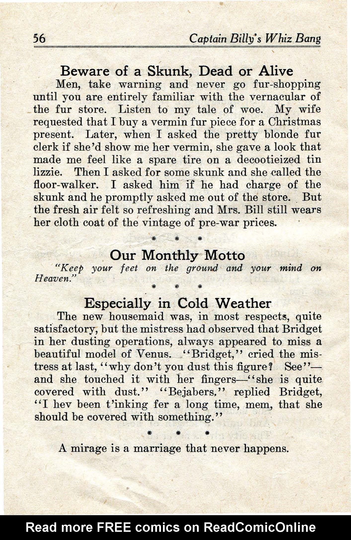 Read online Captain Billy's Whiz Bang comic -  Issue #17 - 58
