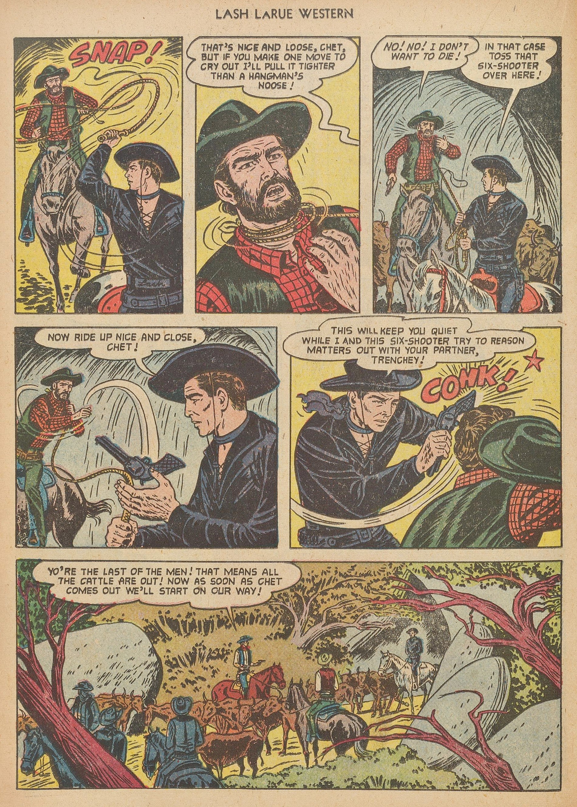 Read online Lash Larue Western (1949) comic -  Issue #40 - 22