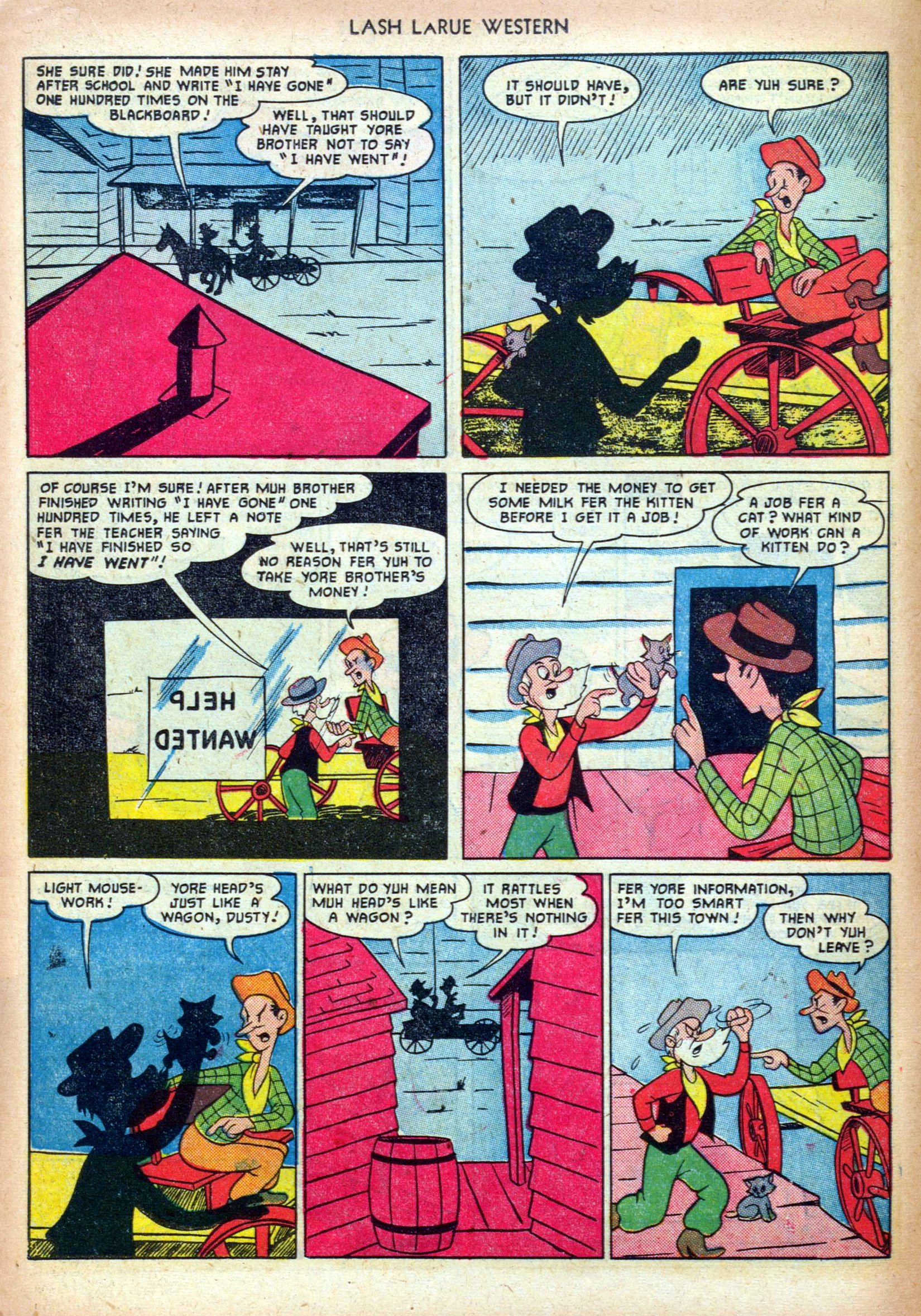 Read online Lash Larue Western (1949) comic -  Issue #19 - 14