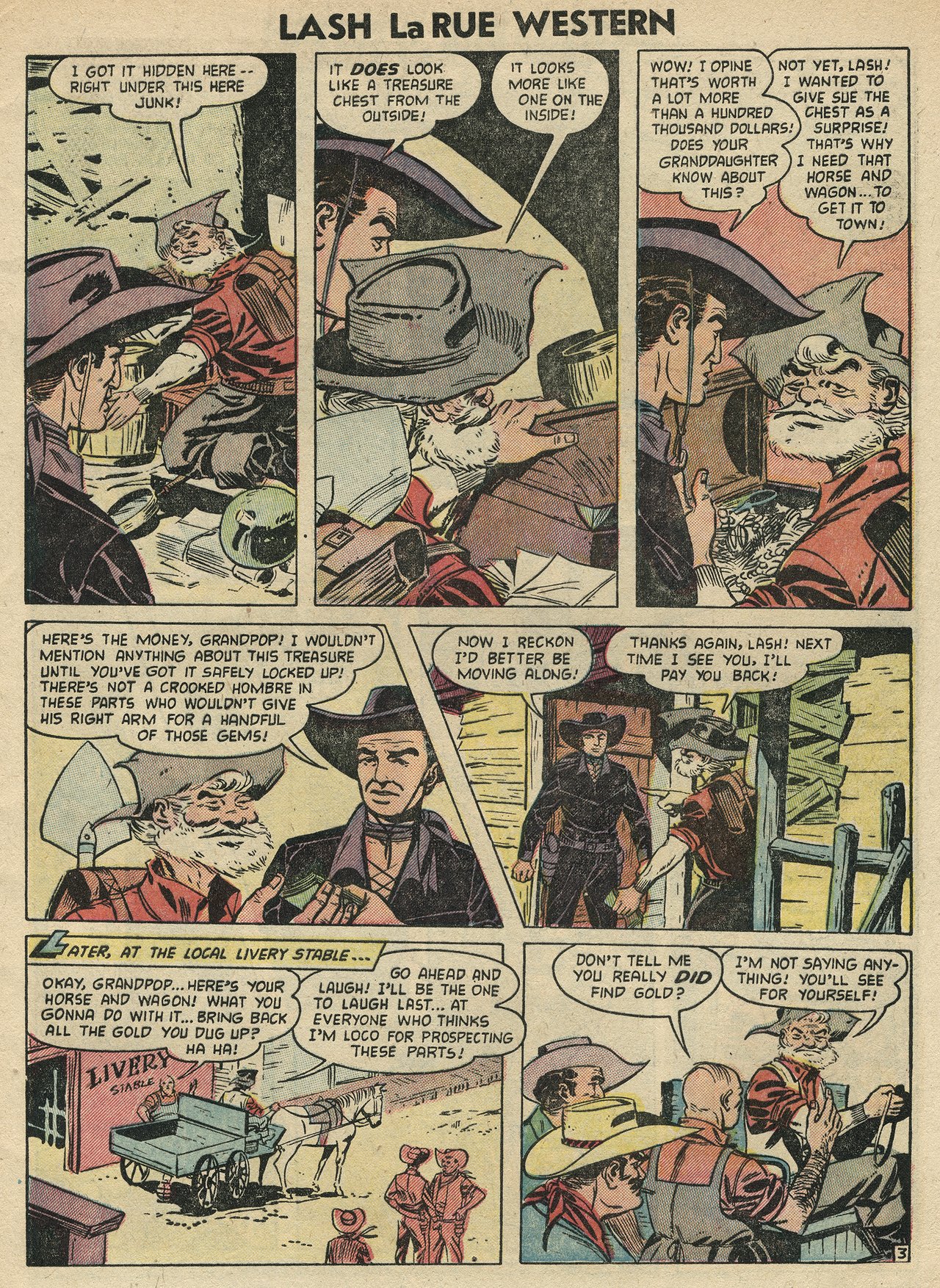 Read online Lash Larue Western (1949) comic -  Issue #47 - 5