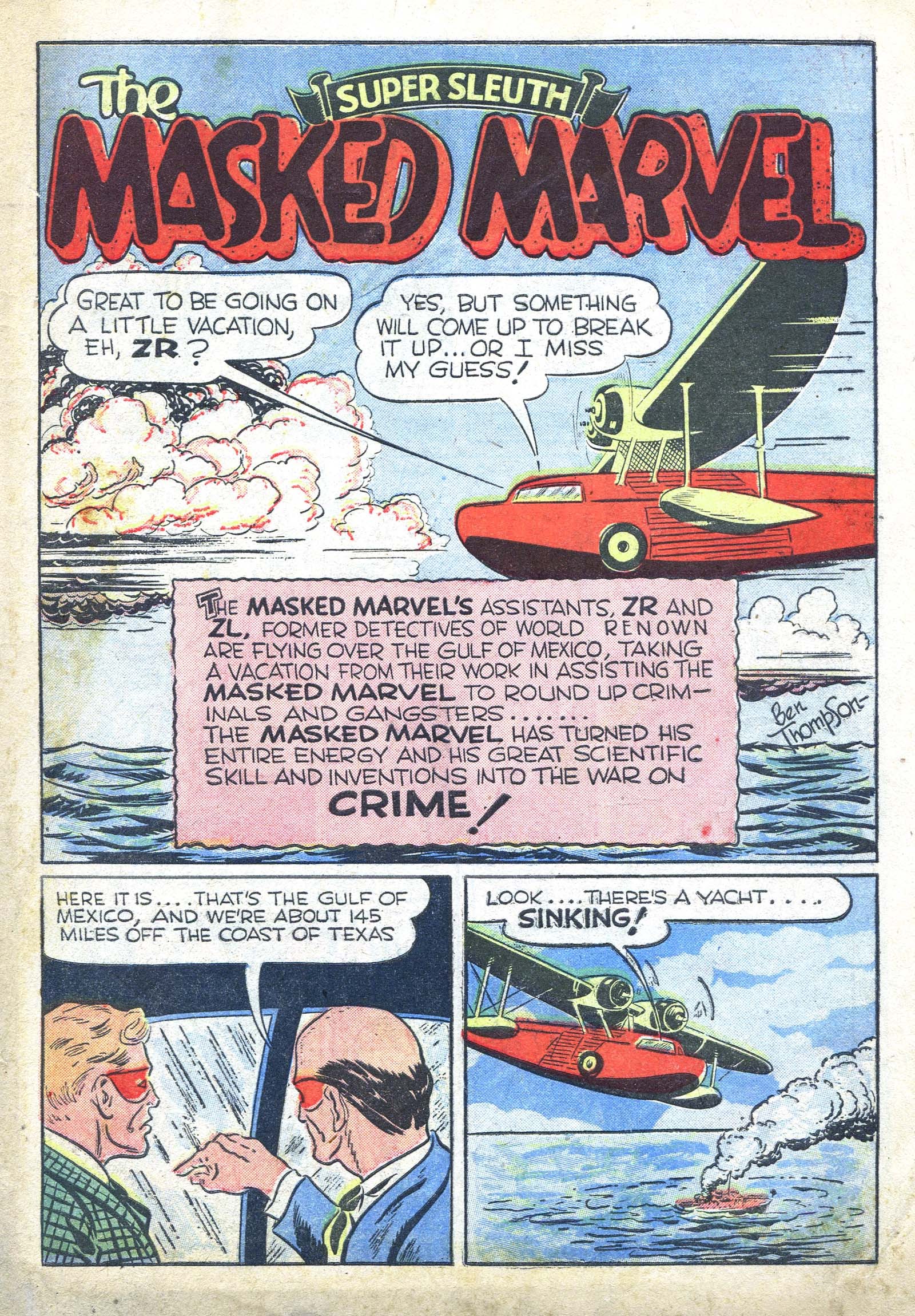Read online Masked Marvel comic -  Issue #3 - 2