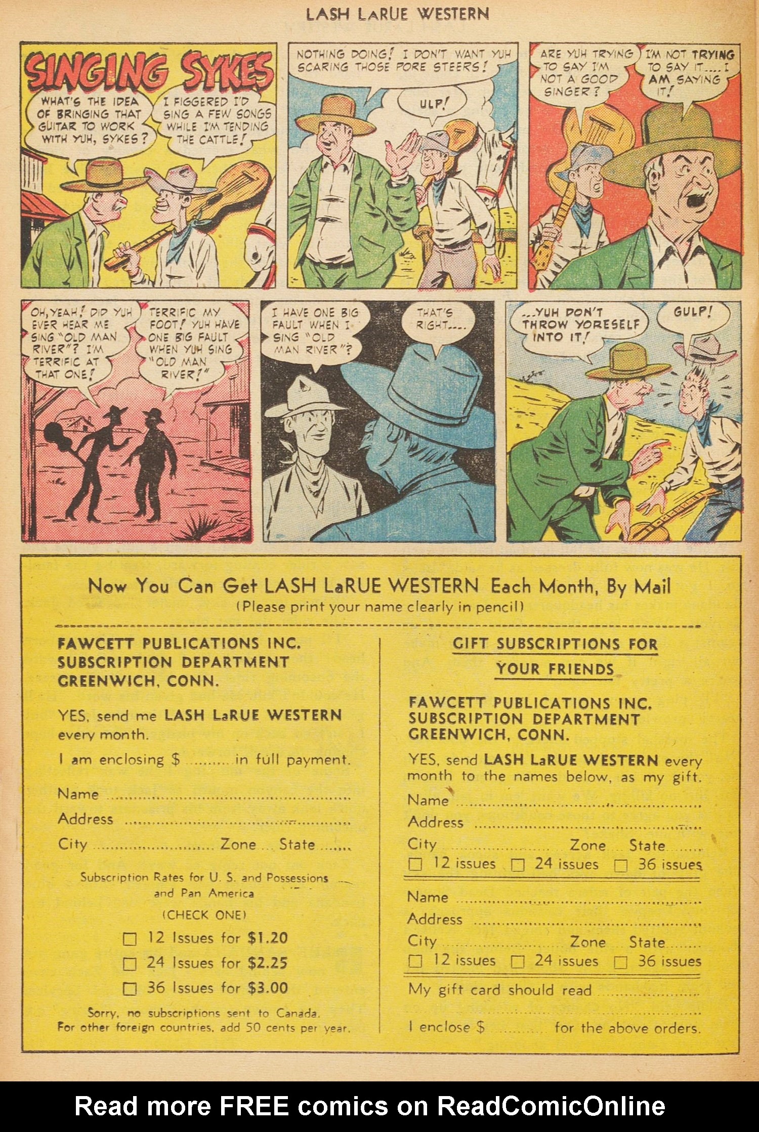 Read online Lash Larue Western (1949) comic -  Issue #17 - 24