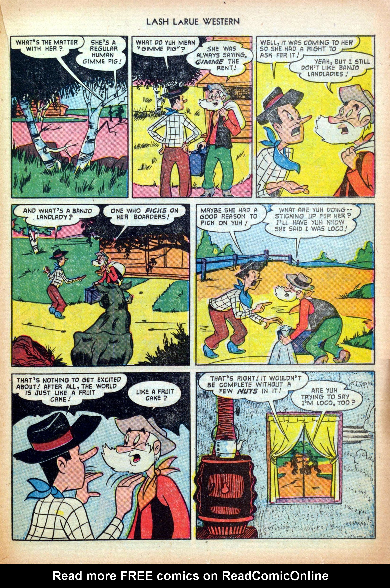 Read online Lash Larue Western (1949) comic -  Issue #26 - 21