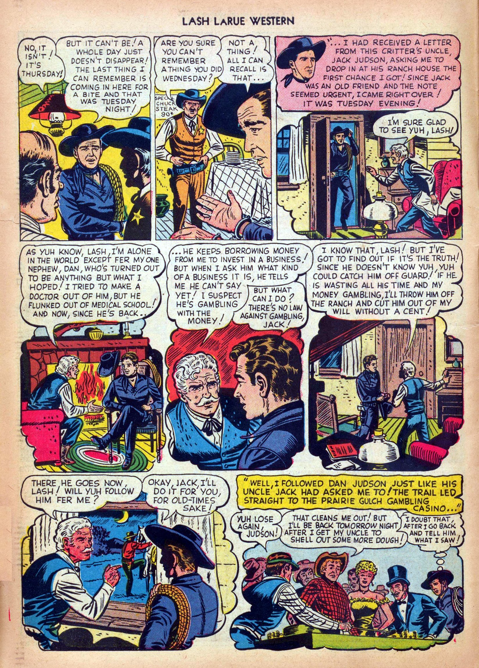 Read online Lash Larue Western (1949) comic -  Issue #5 - 6