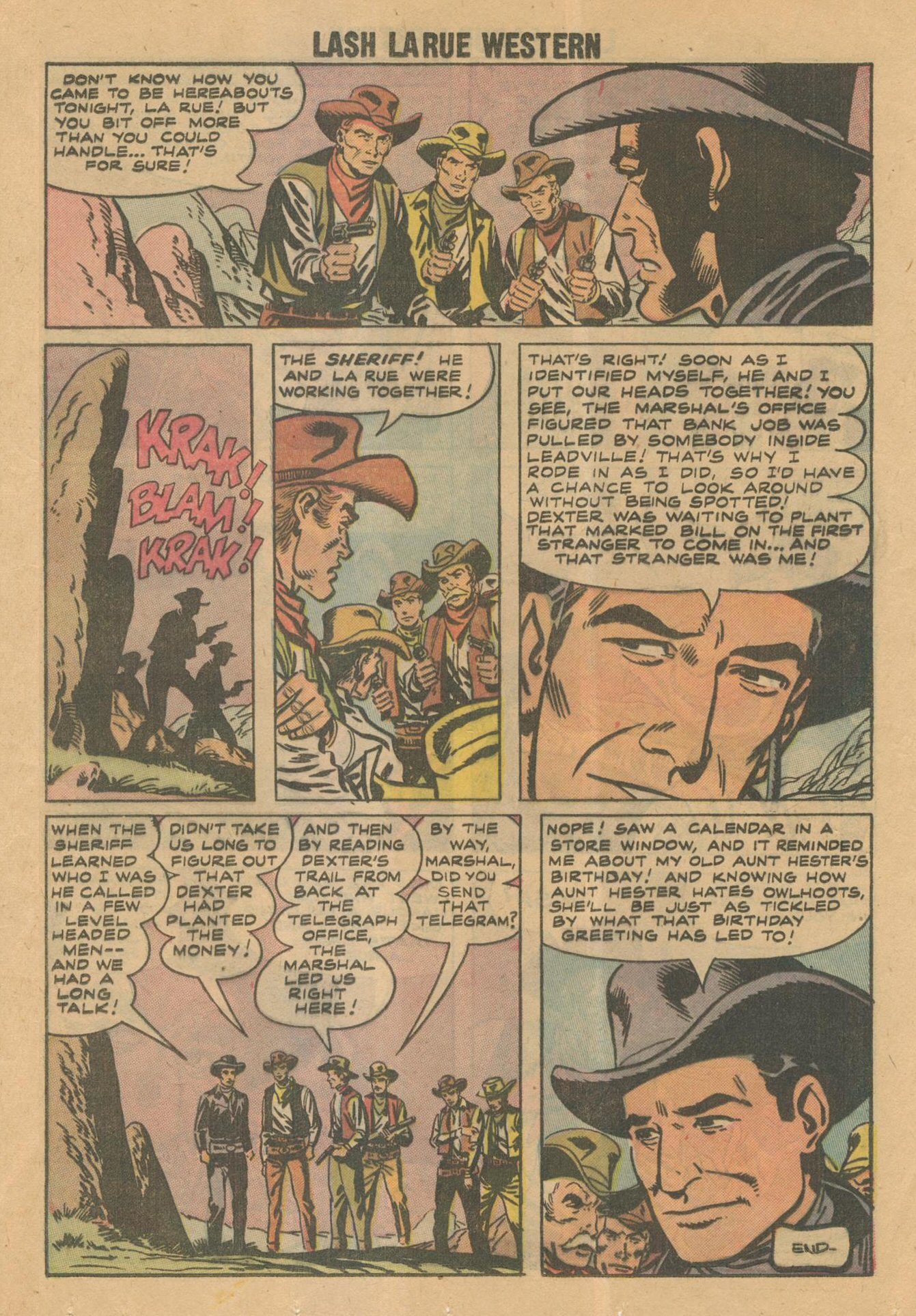 Read online Lash Larue Western (1949) comic -  Issue #69 - 19