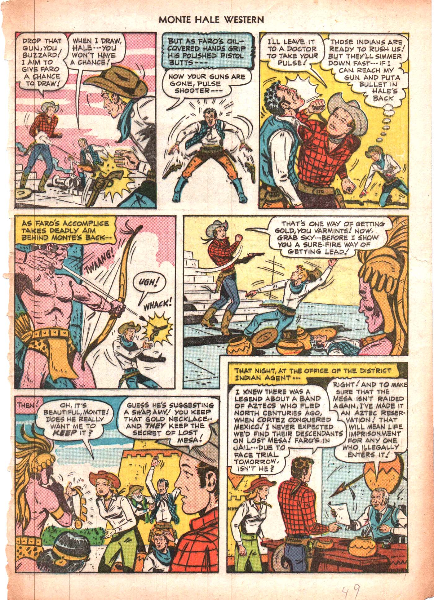 Read online Monte Hale Western comic -  Issue #50 - 49