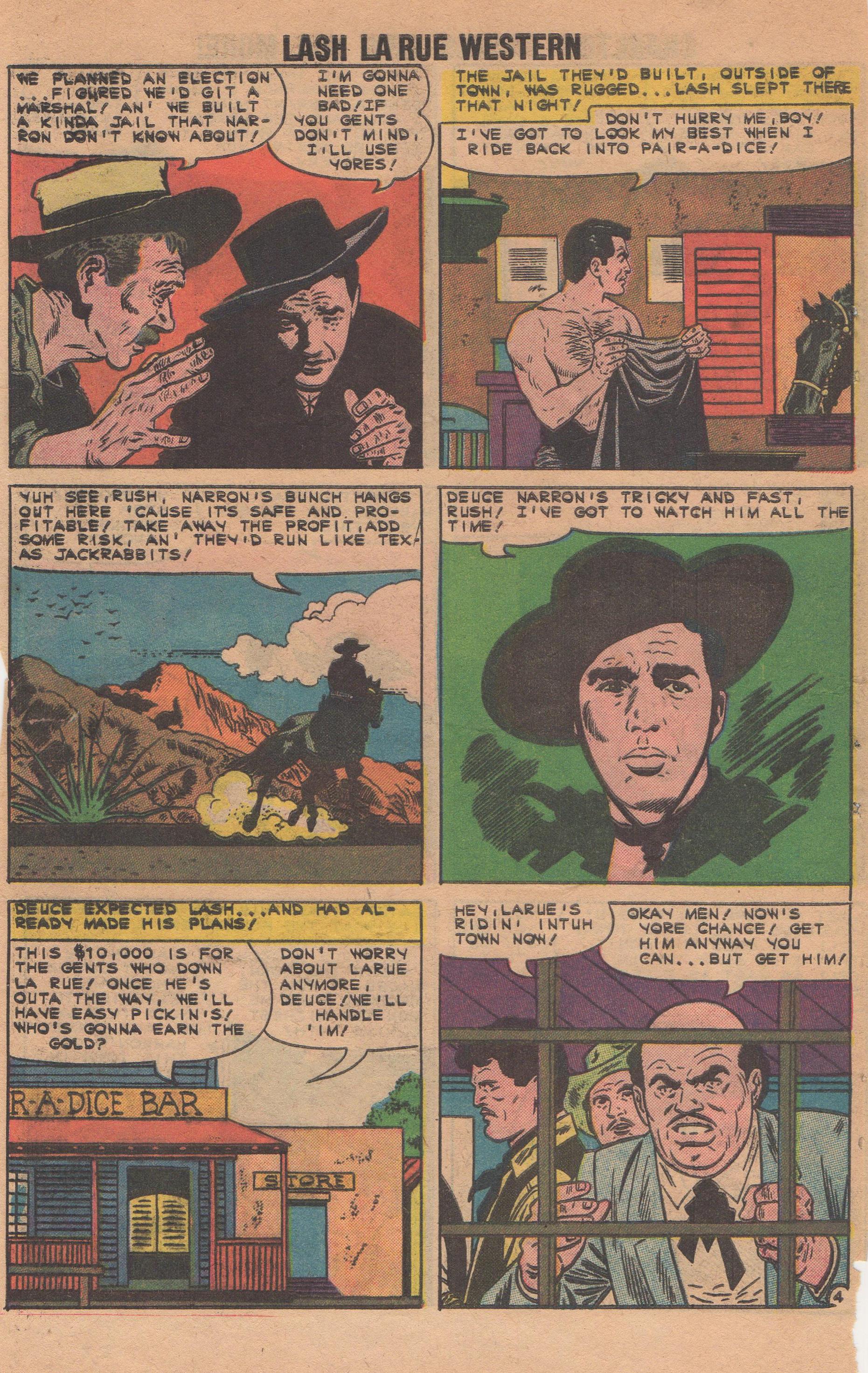 Read online Lash Larue Western (1949) comic -  Issue #82 - 28