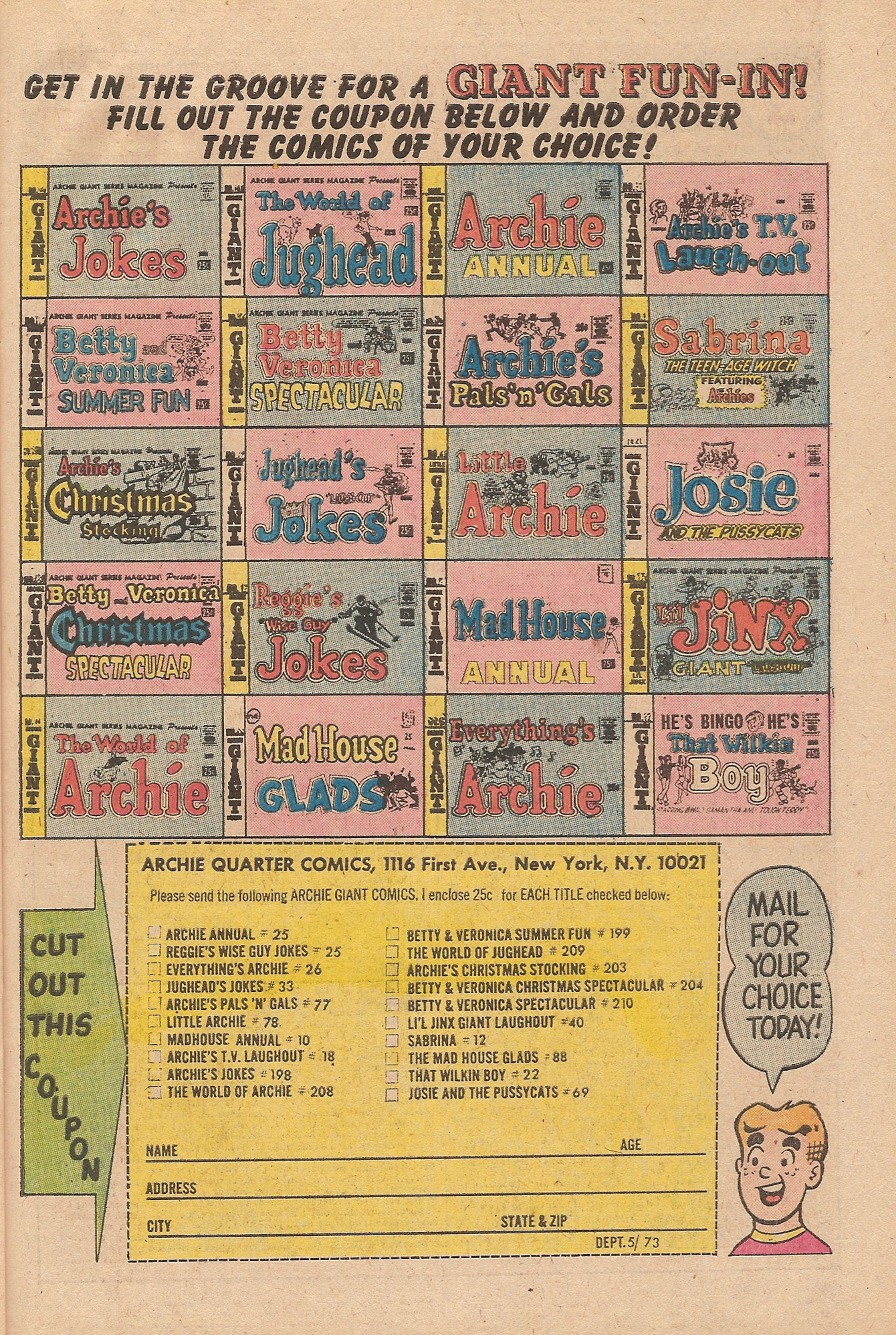 Read online Reggie's Wise Guy Jokes comic -  Issue #25 - 31
