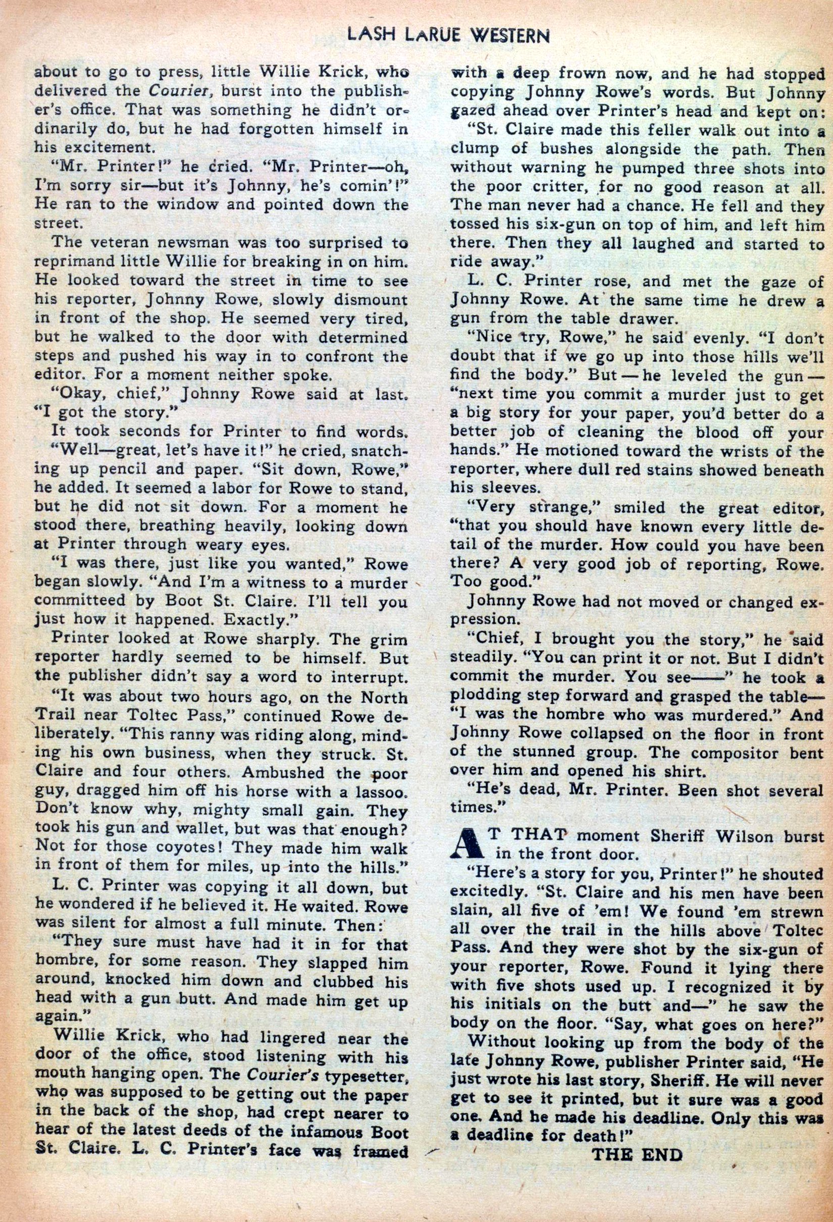 Read online Lash Larue Western (1949) comic -  Issue #25 - 28