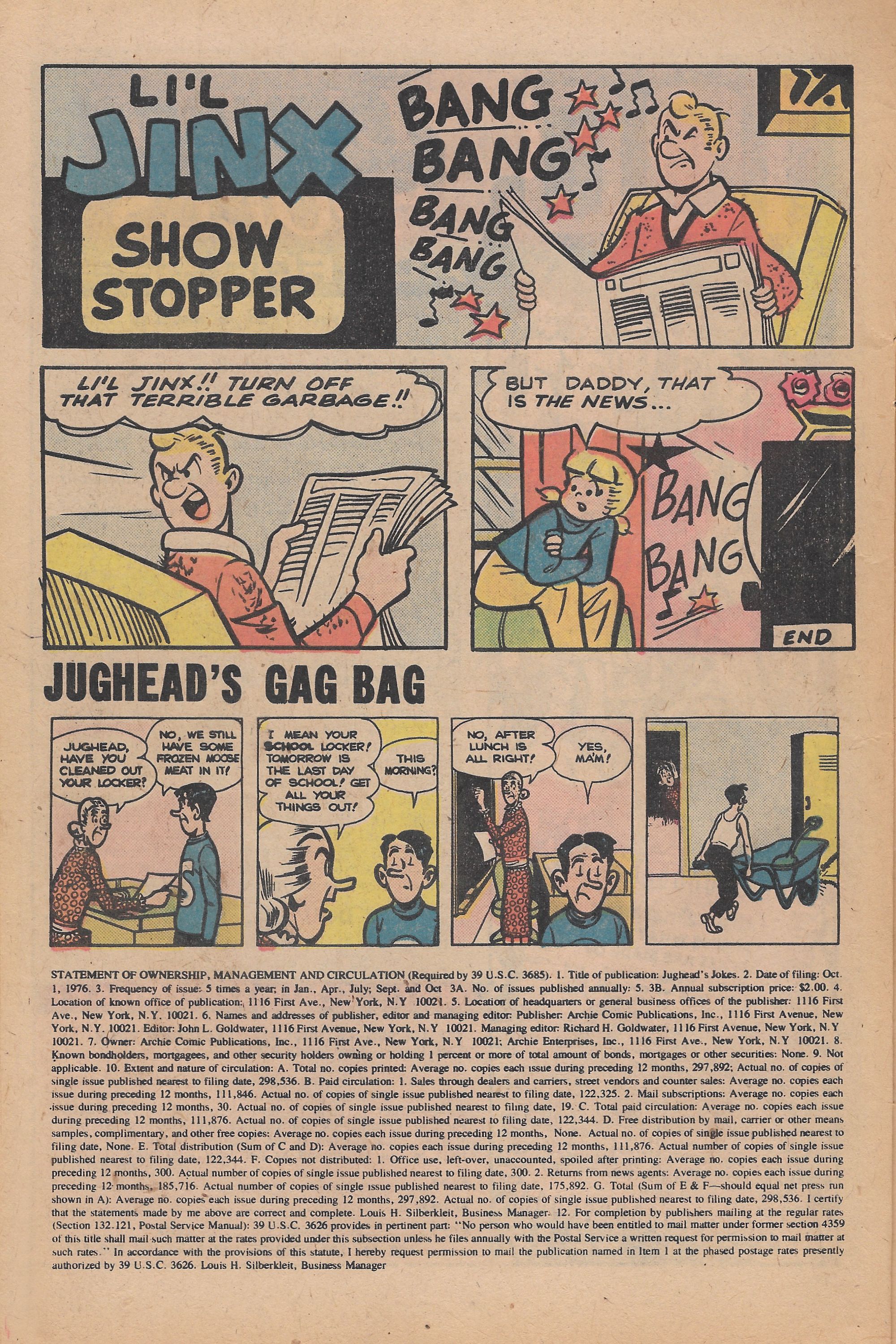 Read online Jughead's Jokes comic -  Issue #53 - 10