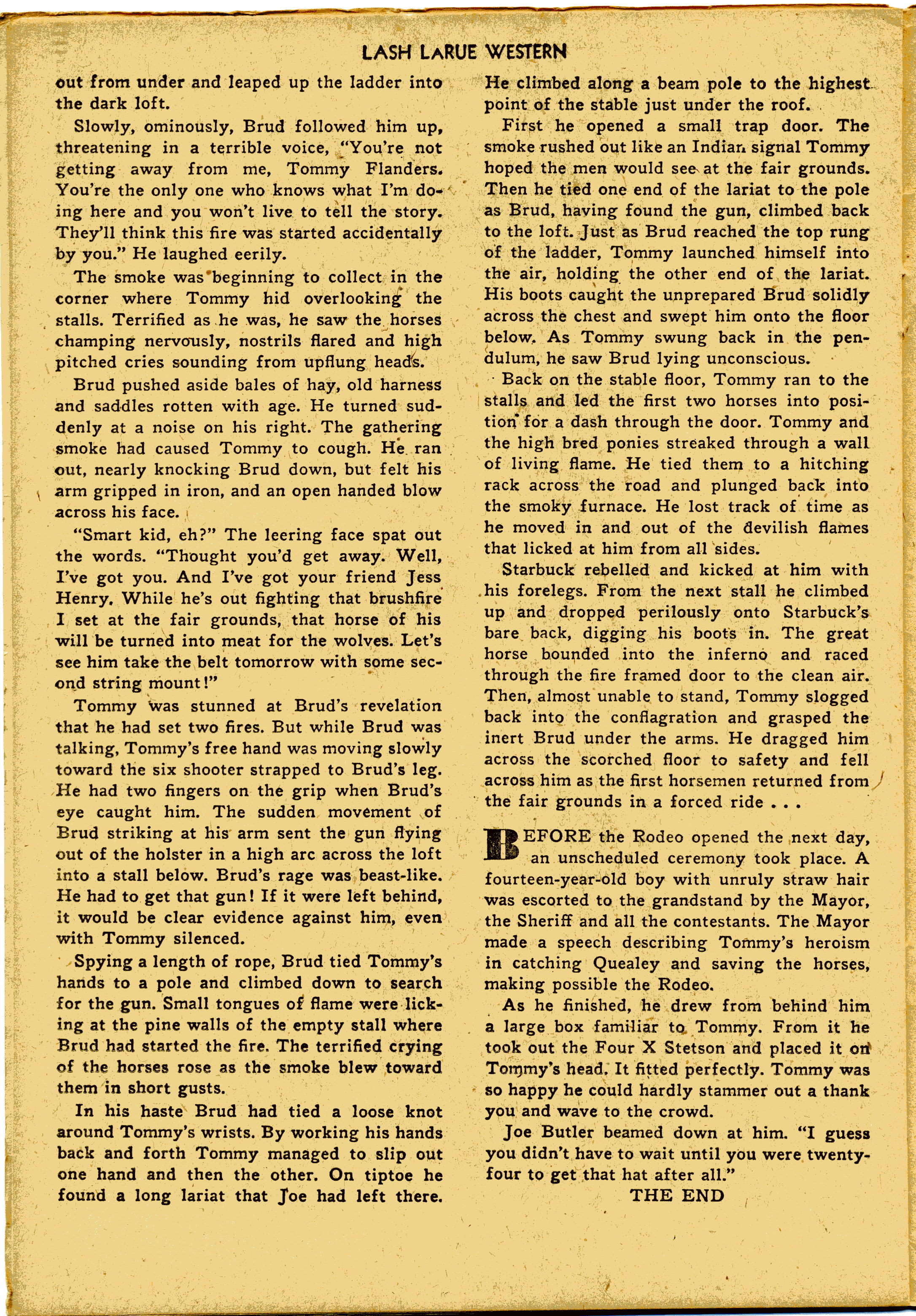 Read online Lash Larue Western (1949) comic -  Issue #27 - 26