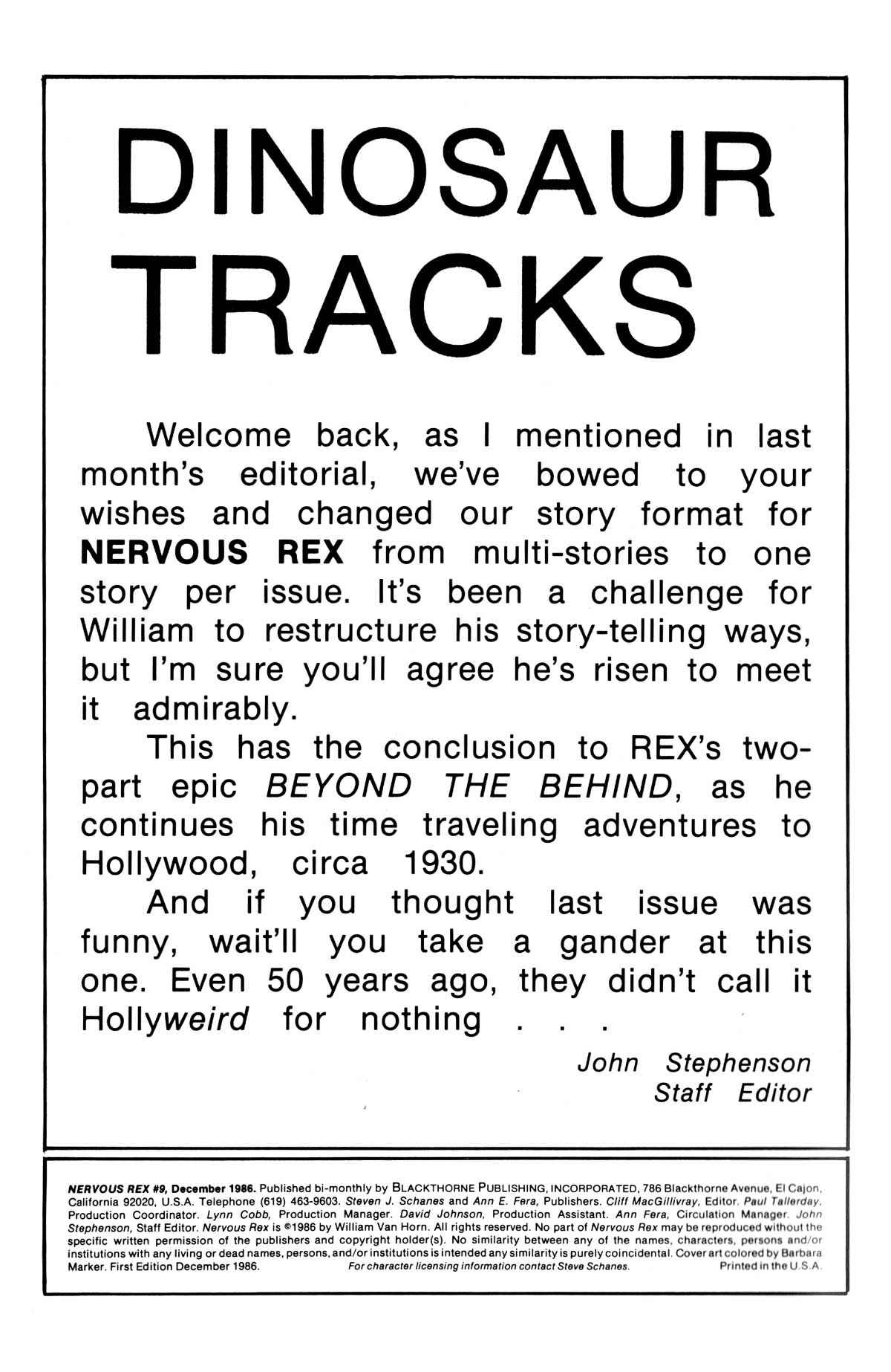 Read online Nervous Rex comic -  Issue #9 - 2