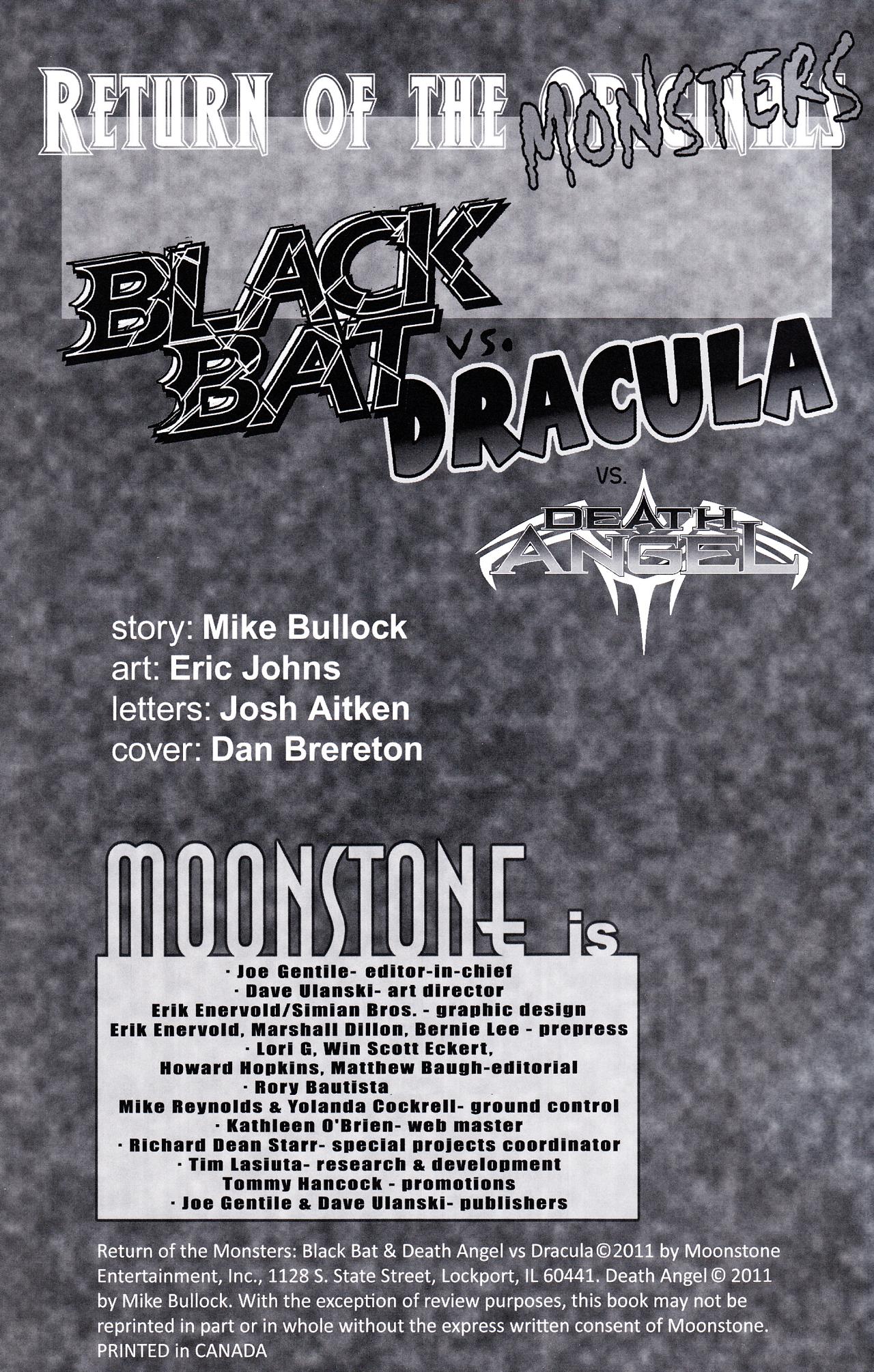 Read online Return of the Monsters: Black Bat & Death Angel vs Dracula comic -  Issue # Full - 2