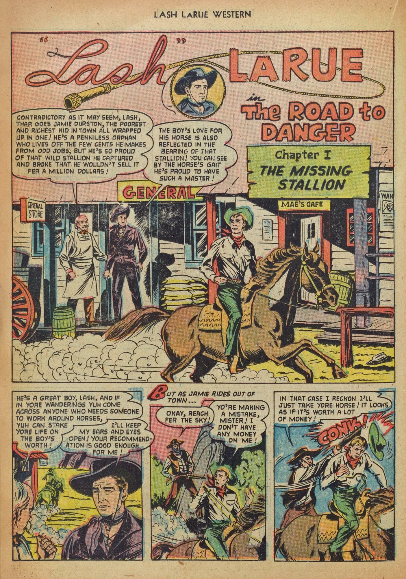Read online Lash Larue Western (1949) comic -  Issue #41 - 22