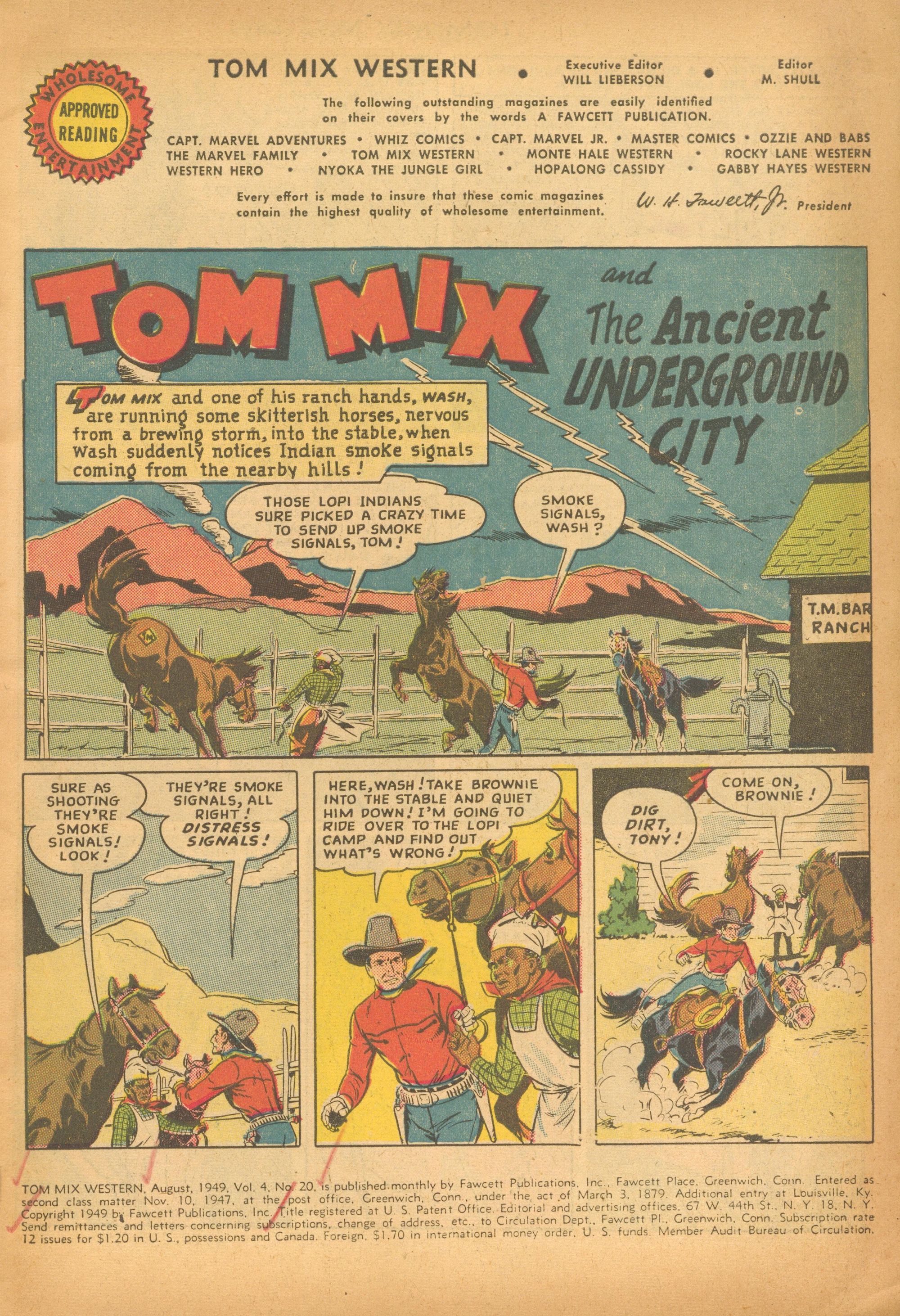 Read online Tom Mix Western (1948) comic -  Issue #20 - 3