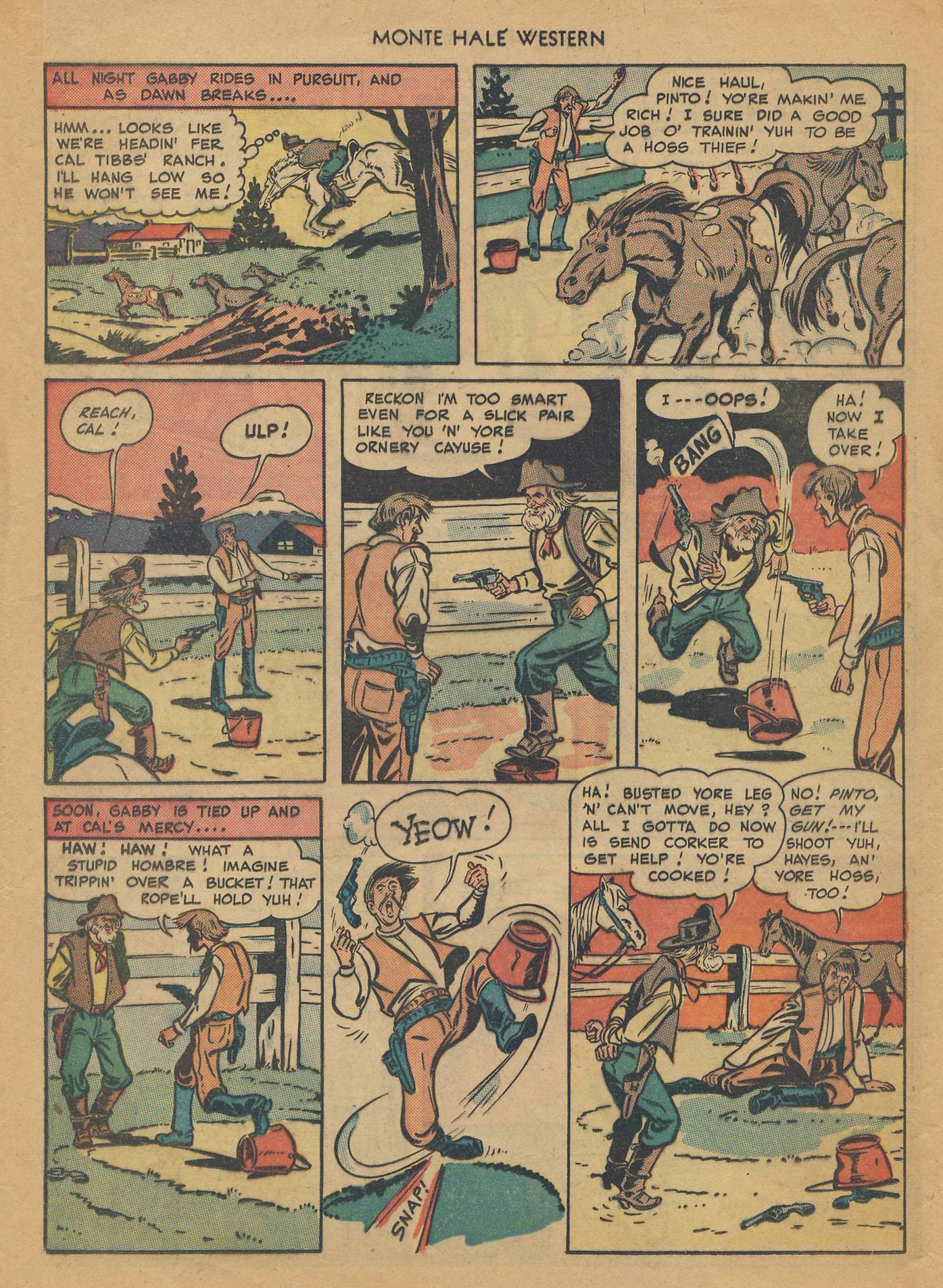 Read online Monte Hale Western comic -  Issue #36 - 39