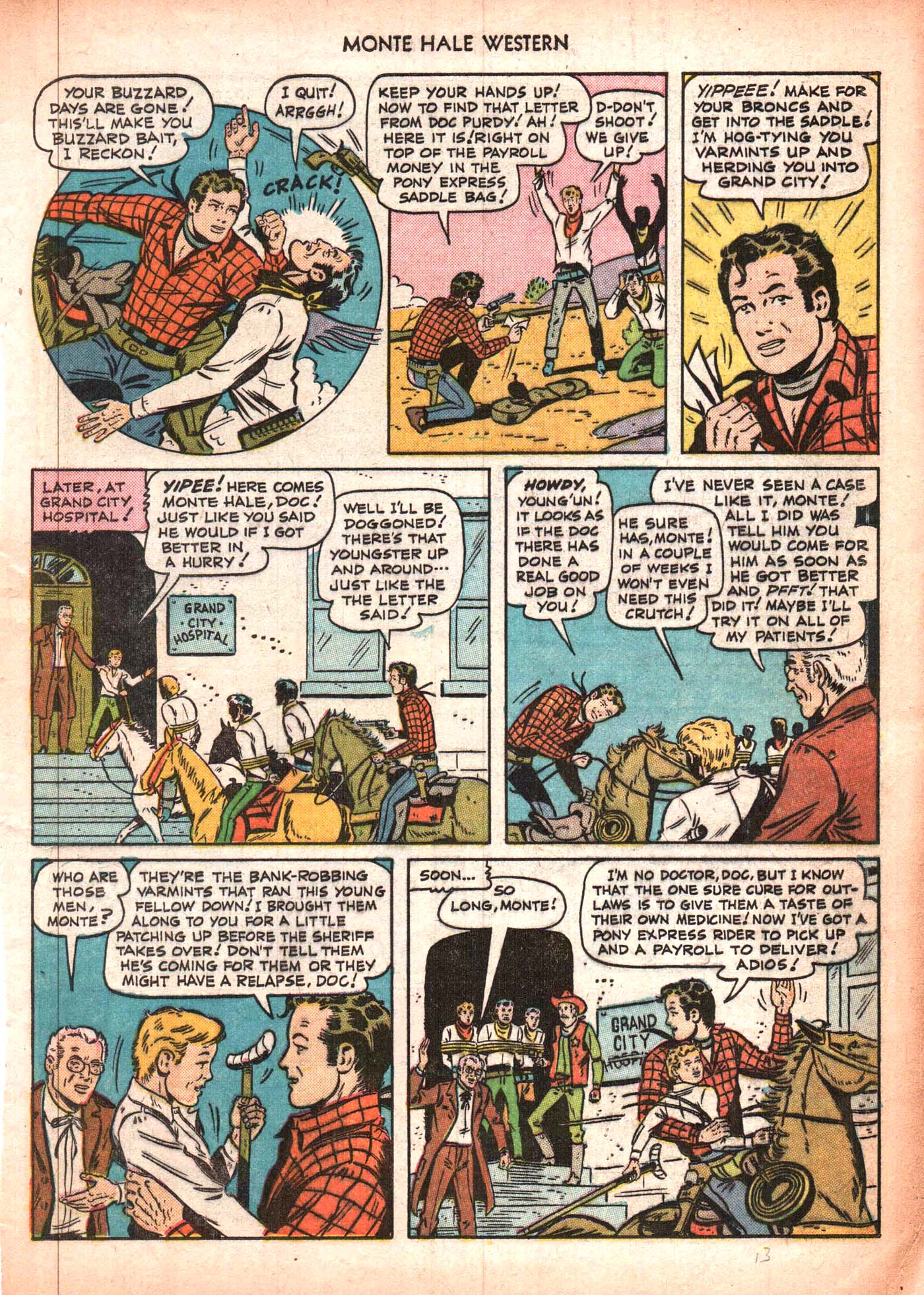 Read online Monte Hale Western comic -  Issue #50 - 13